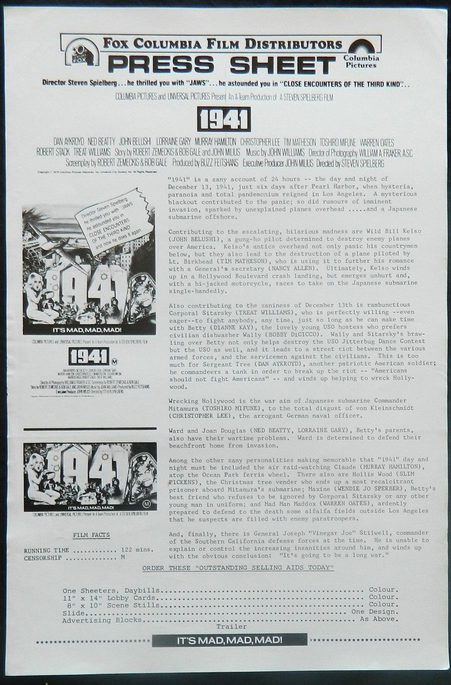 1941 (1979)— Original Australian Press Sheet