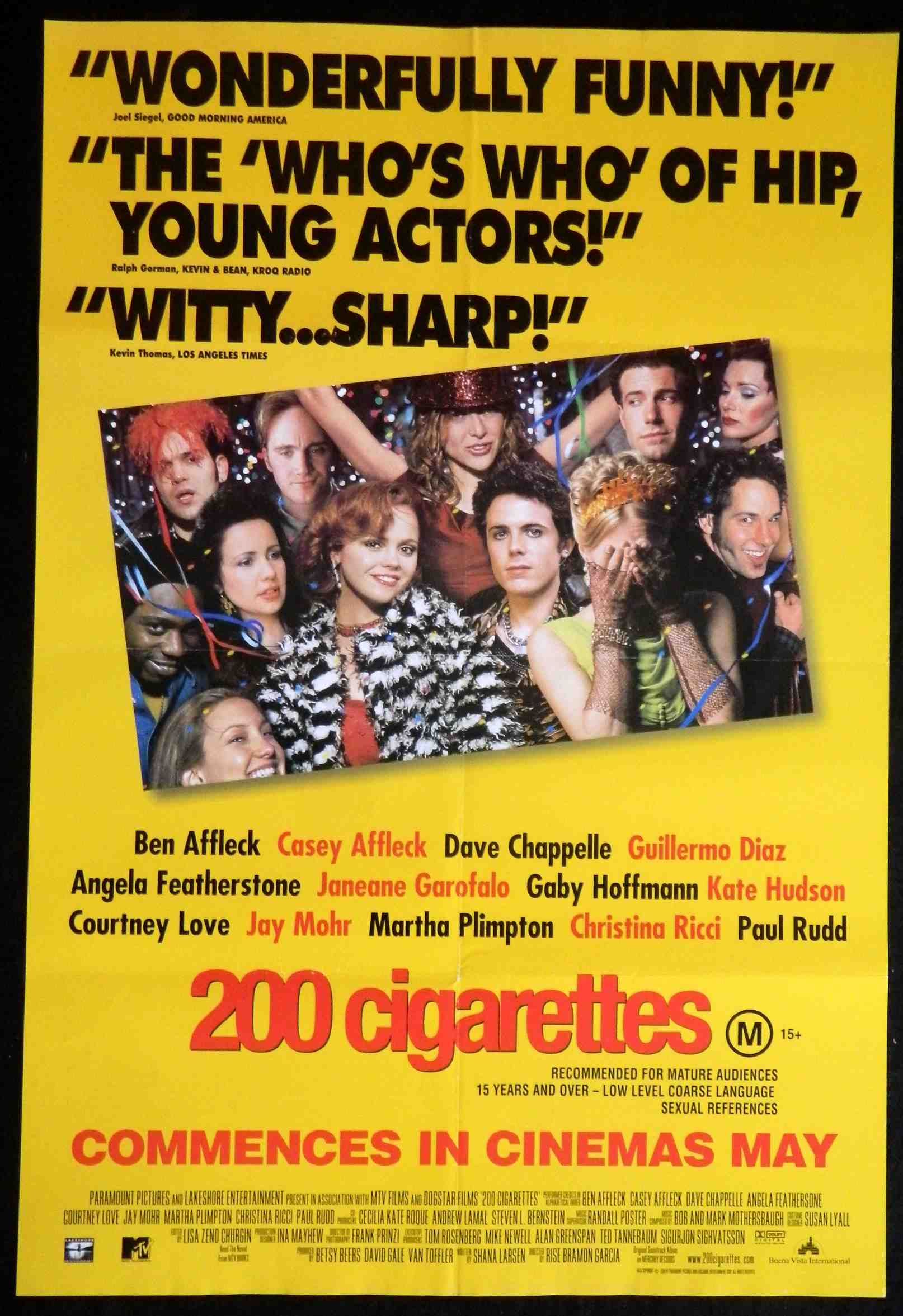 200 CIGARETTES (1999)— Original Australian one sheet movie poster.