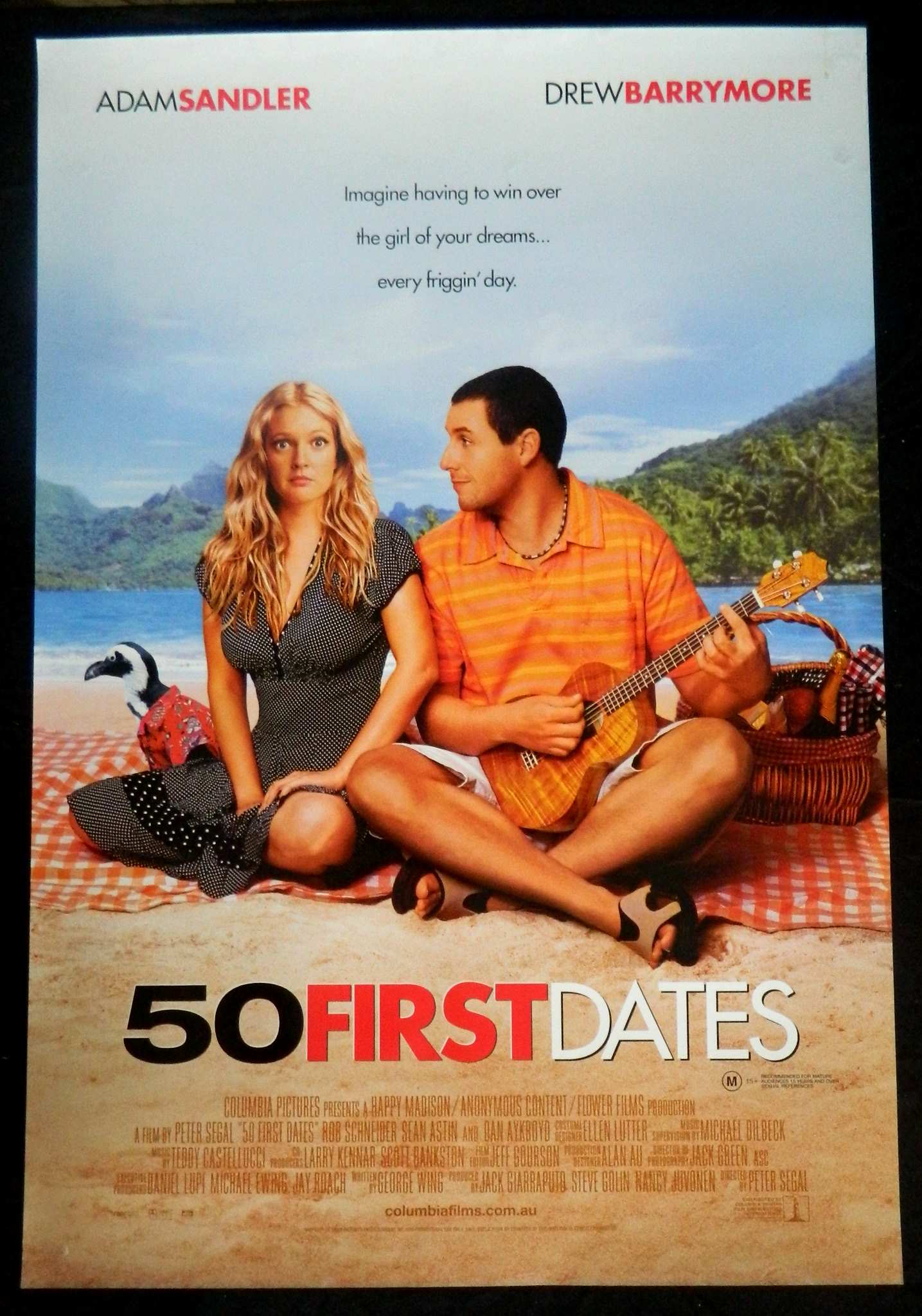 50 FIRST DATES (2004)- Original Australian one sheet movie poster.