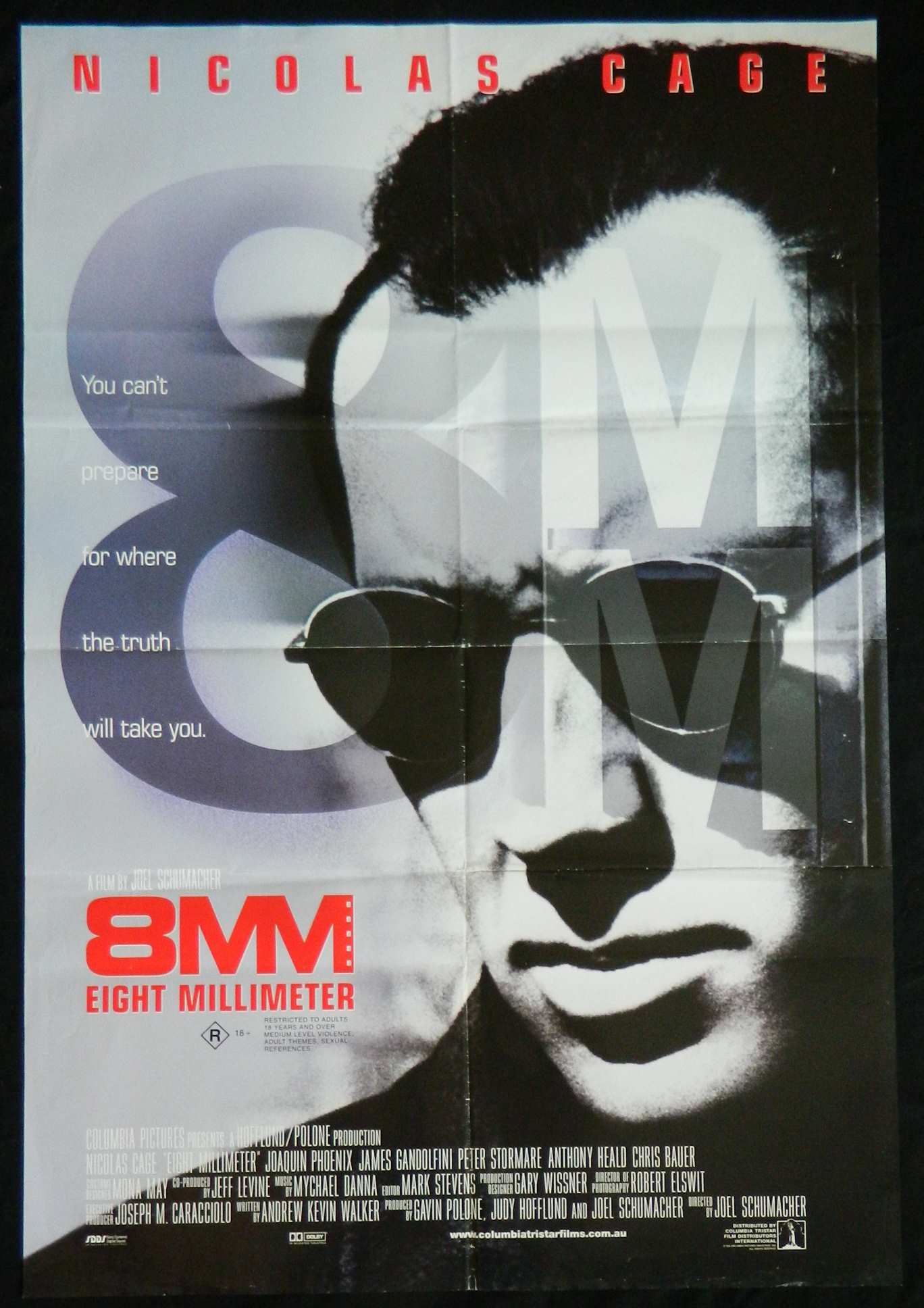 8MM (1999)— Original Australian one sheet movie poster.