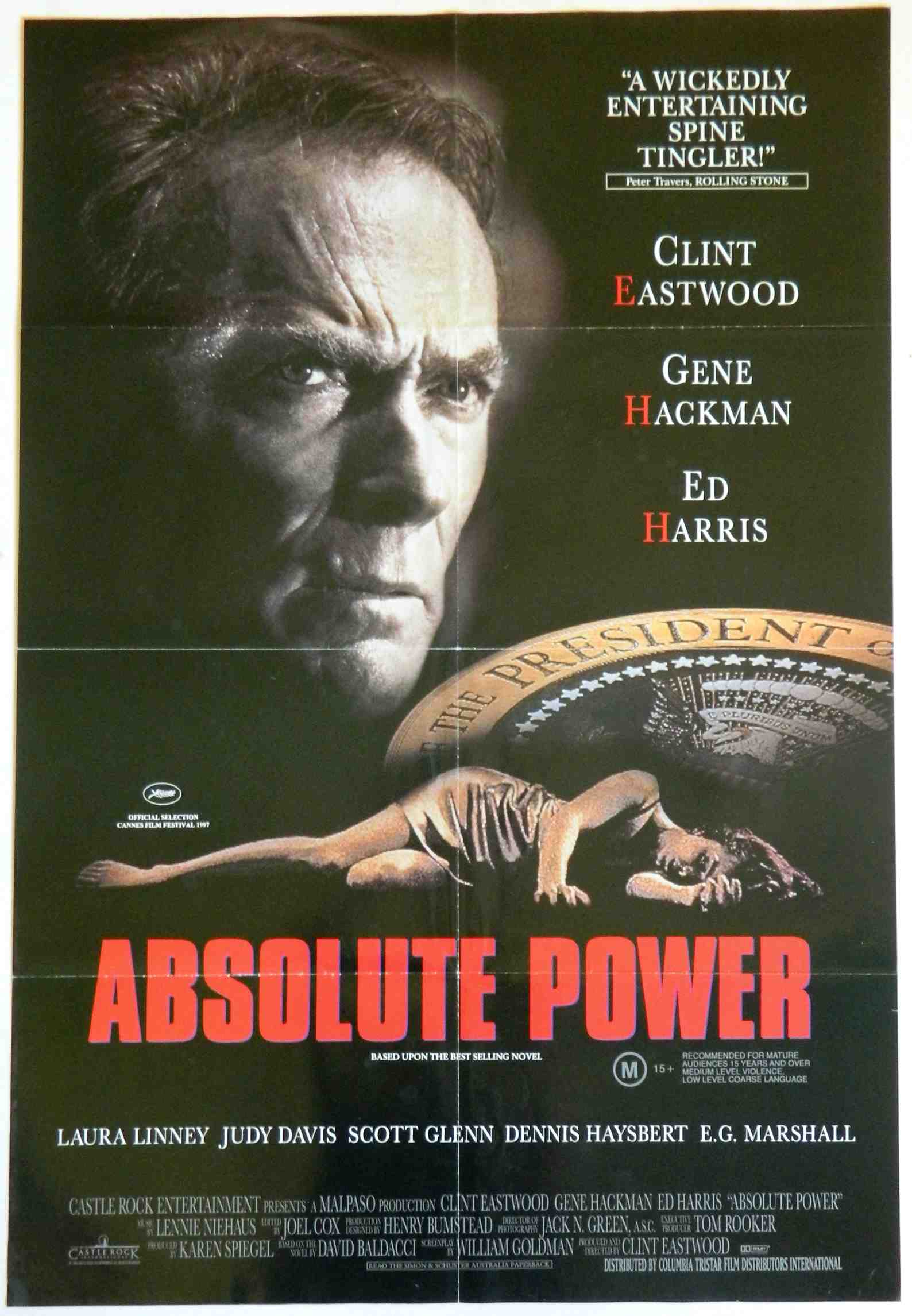 ABSOLUTE POWER (1997)— Original Australian one sheet movie poster.
