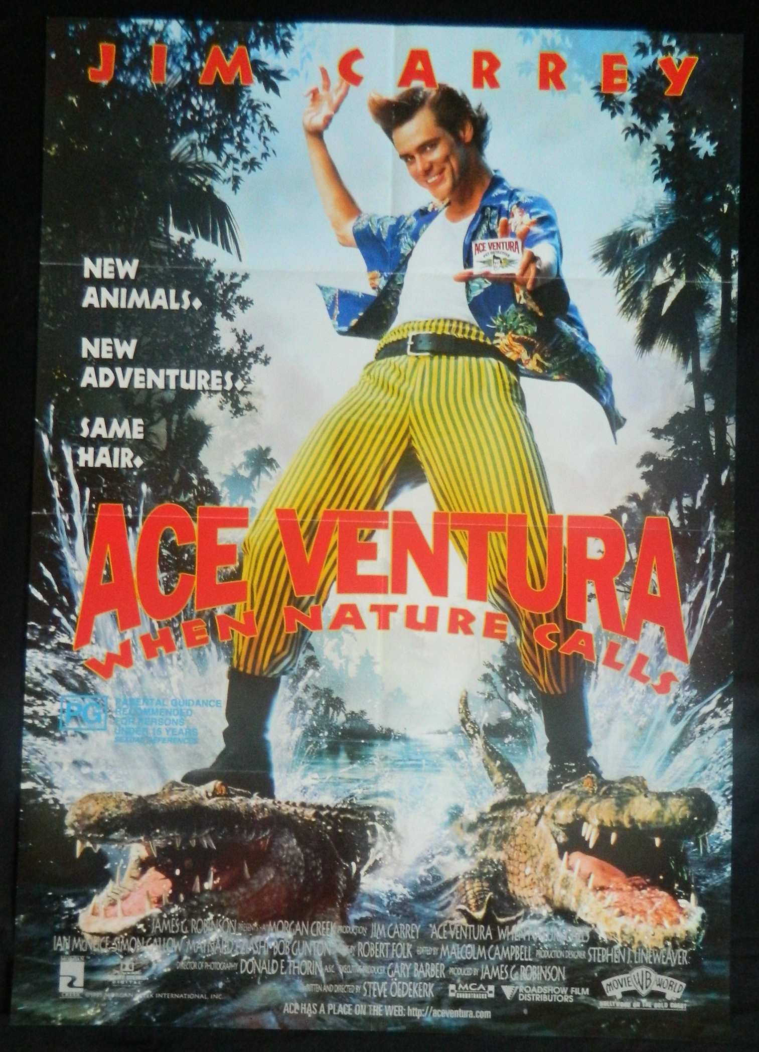 ACE VENTURA WHEN NATURE CALLS (1995)— Original Australian one sheet movie poster.
