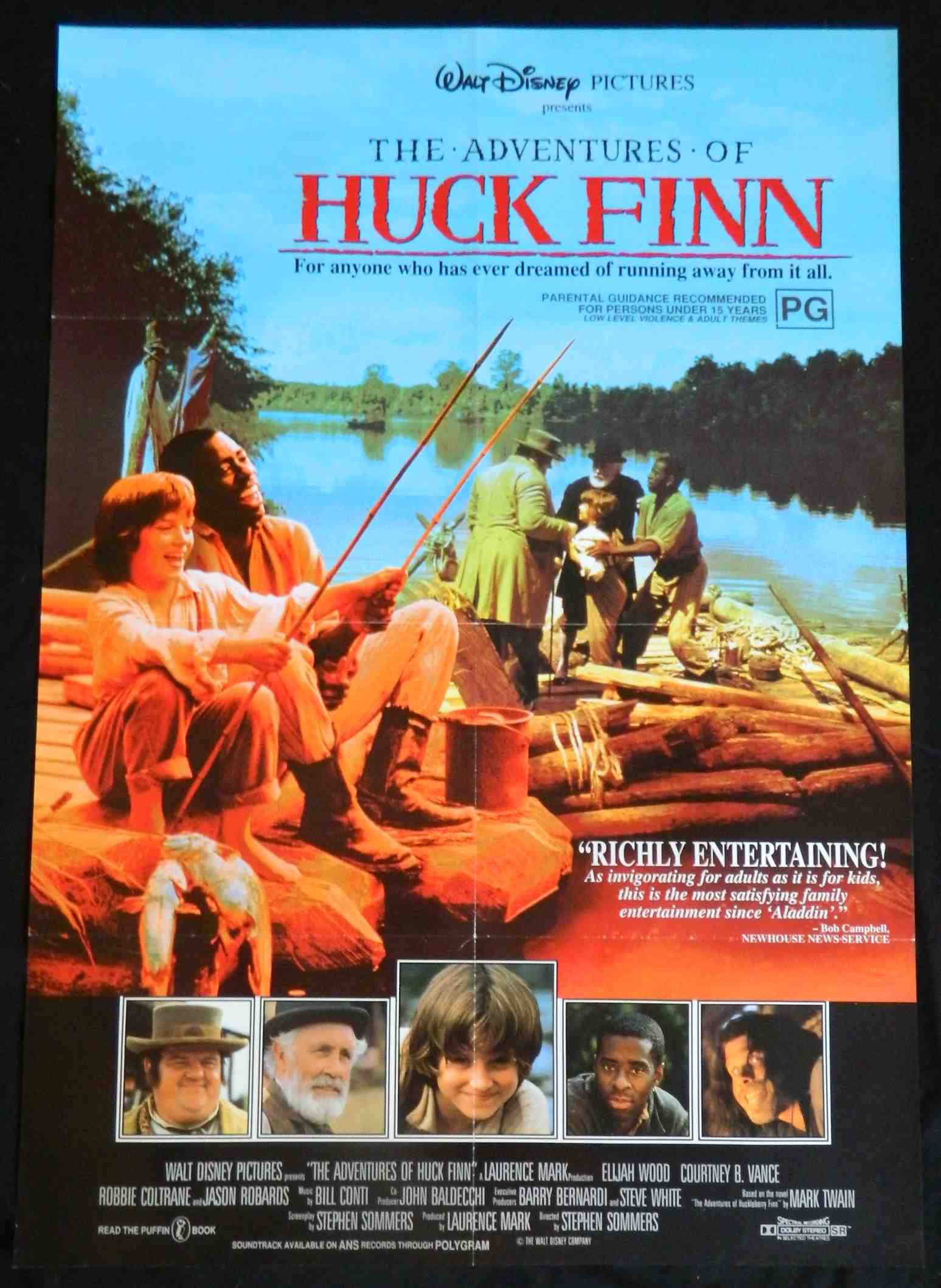ADVENTURES OF HUCK FINN (1993)— Original Australian one sheet movie poster.