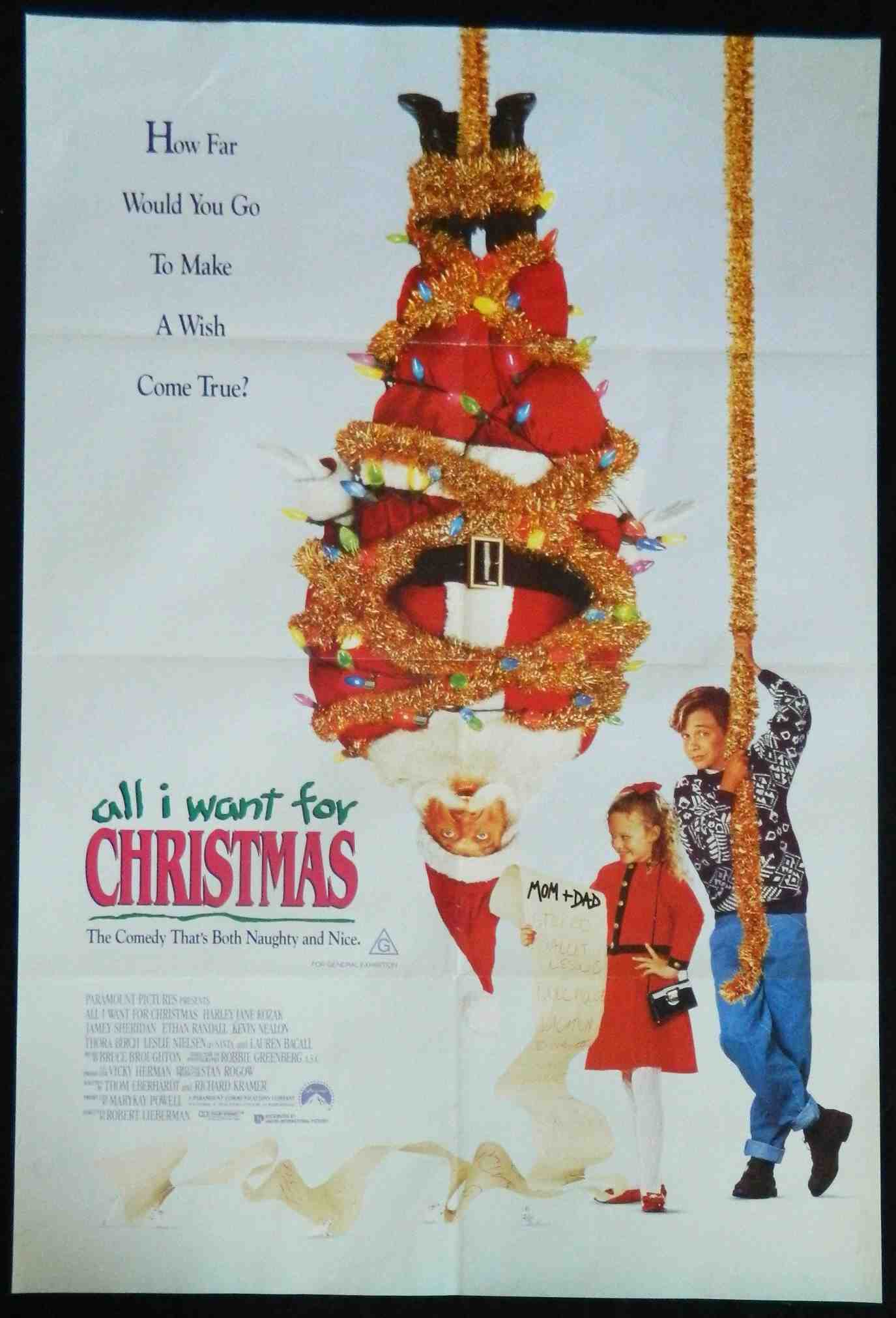 ALL I WANT FOR CHRISTMAS (1991)— Original Australian one sheet movie poster.
