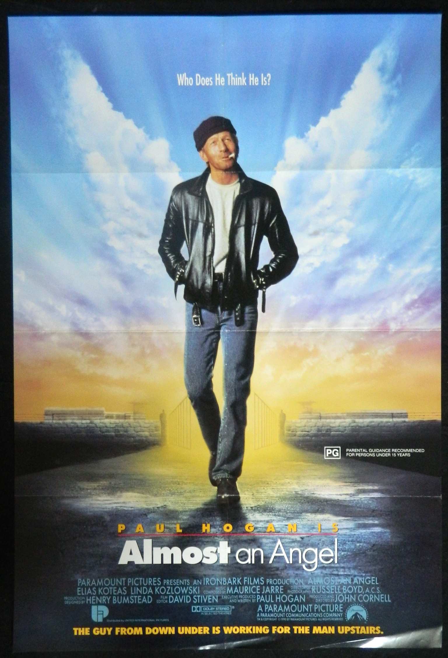 ALMOST AN ANGEL (1990)— Original Australian one sheet movie poster.