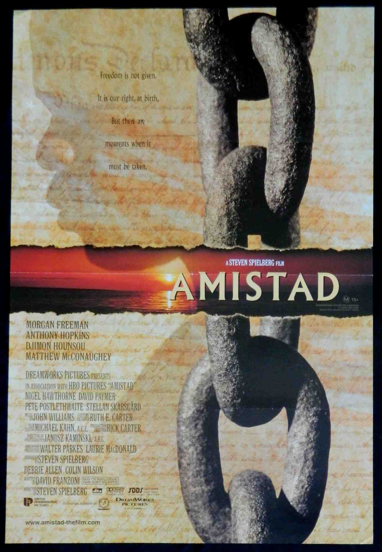 AMISTAD (1997)— Original Australian one sheet movie poster.