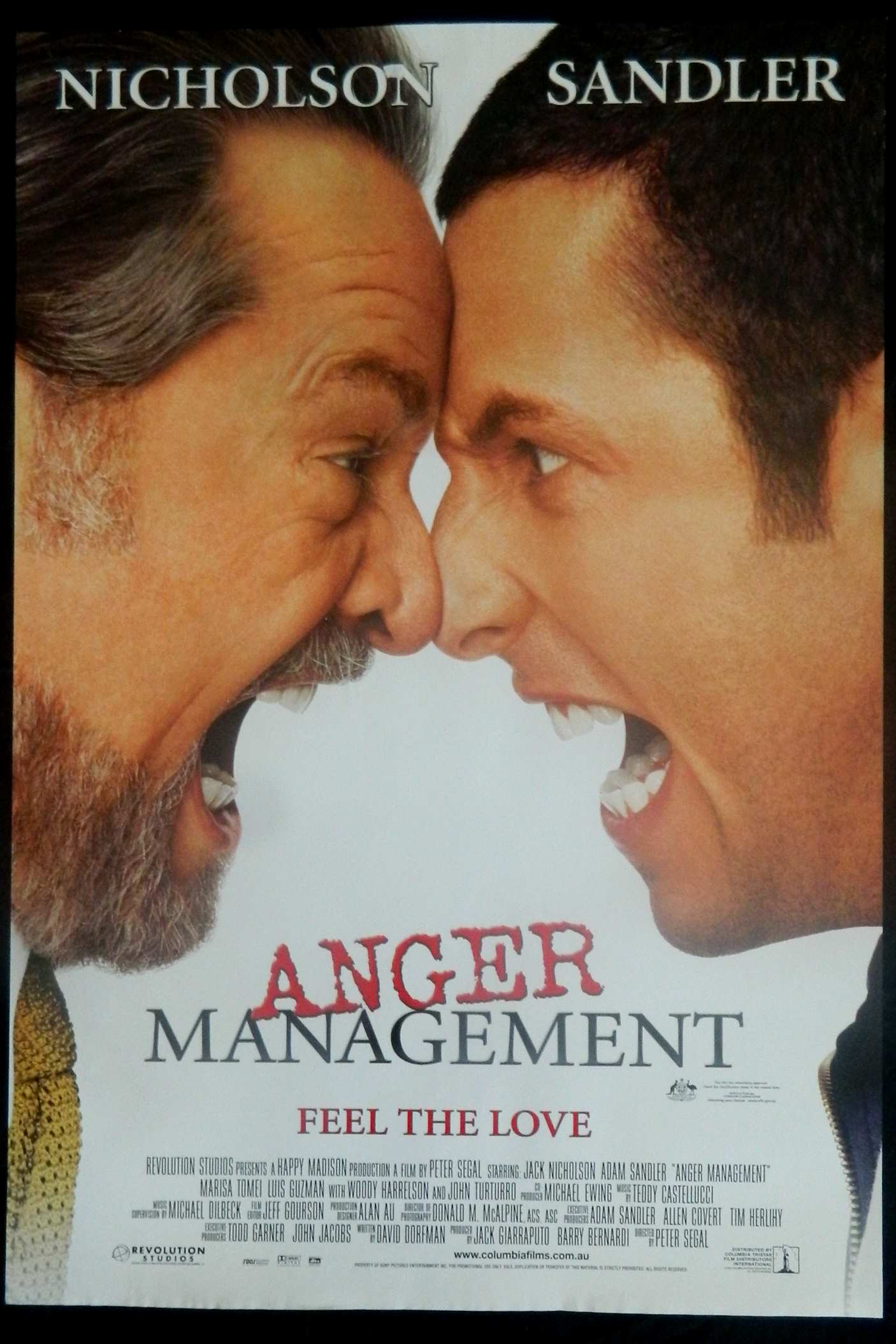 ANGER MANAGEMENT (2003)— Original Australian one sheet movie poster.