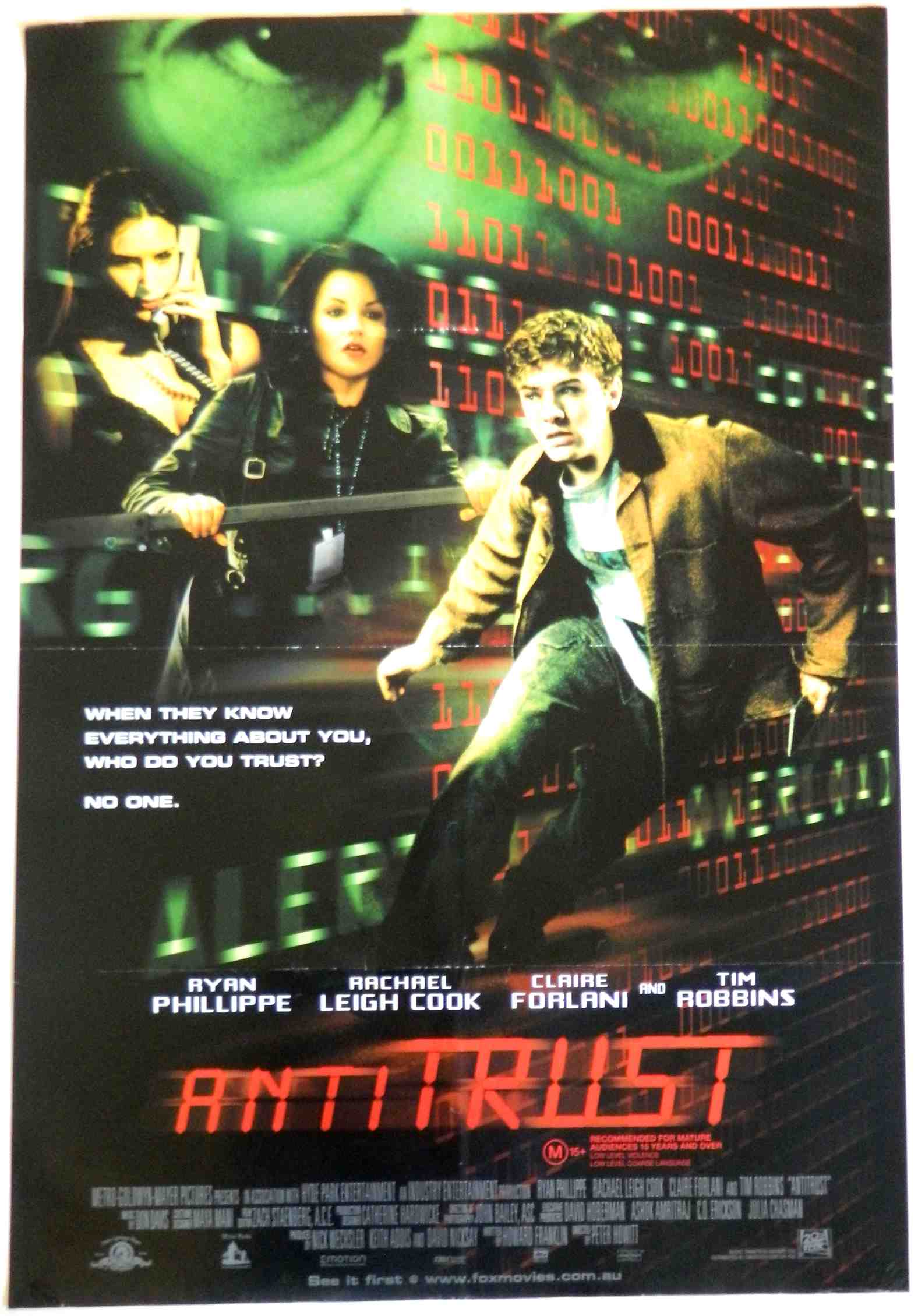 ANTI TRUST (2001)— Original Australian one sheet movie poster.