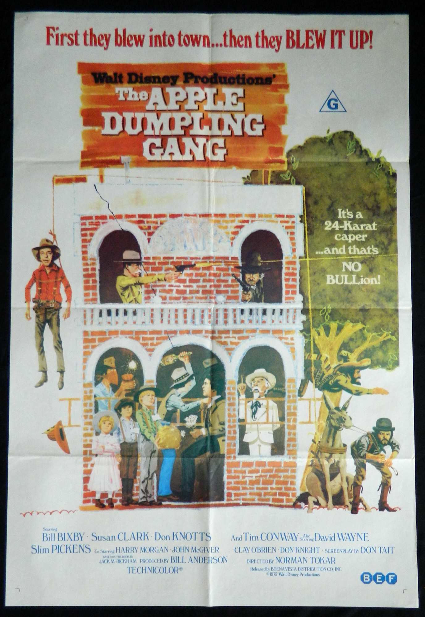 APPLE DUMPLING GANG  (1979)— Original Australian one sheet movie poster.