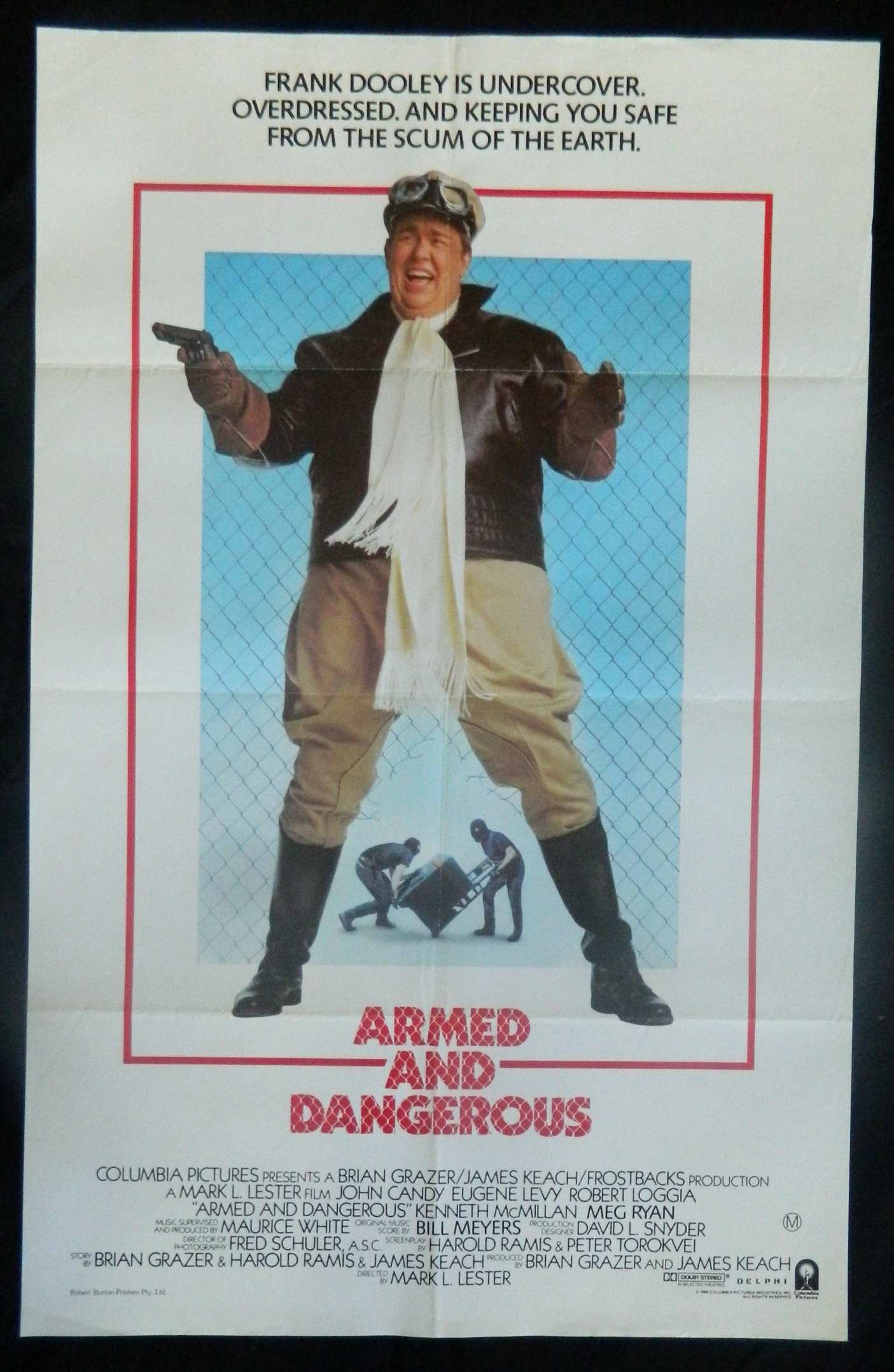 ARMED AND DANGEROUS  (1986)— Original Australian one sheet movie poster.