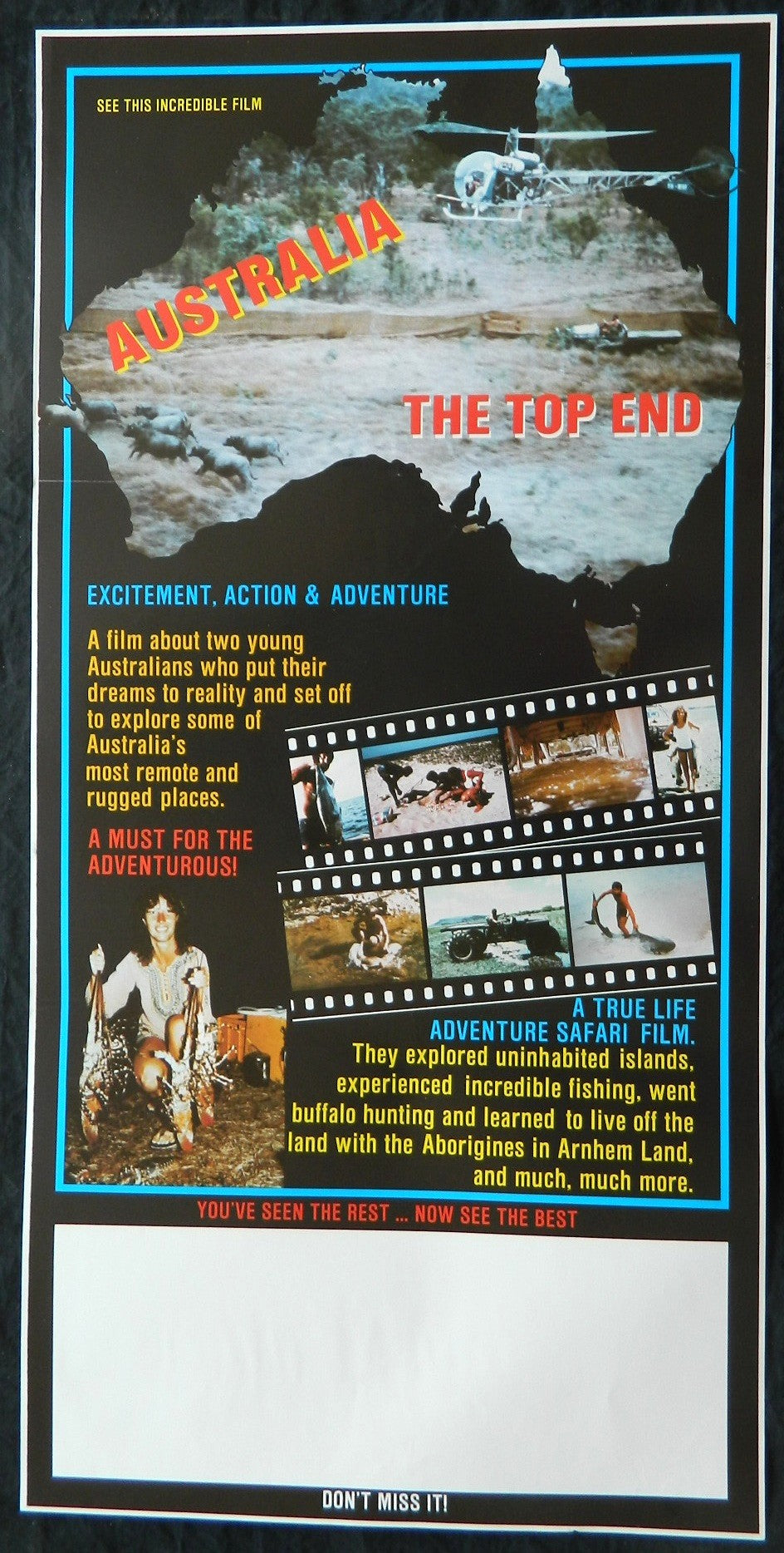 AUSTRALIA THE TOP END (1987) — Original Australian daybill movie poster