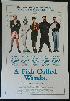 A FISH CALLED WANDA (1988)— Original Australian one sheet movie poster.
