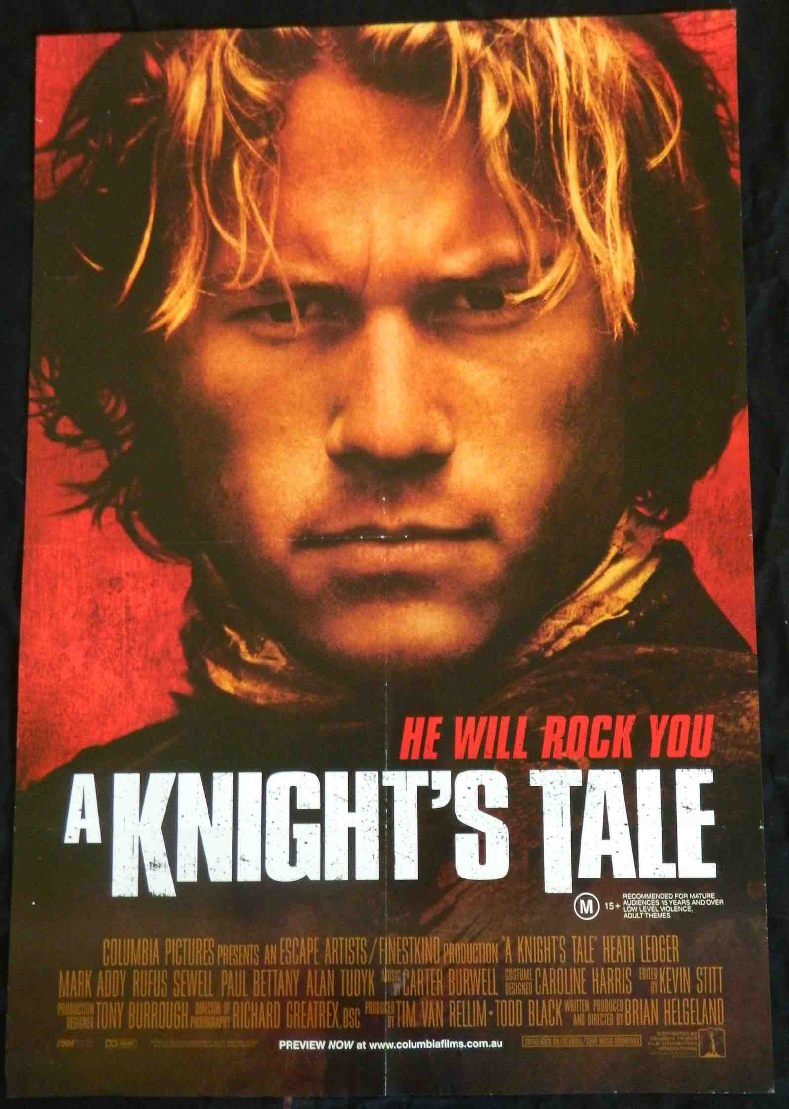 A KNIGHTS TALE (2001)— Original Australian one sheet movie poster.