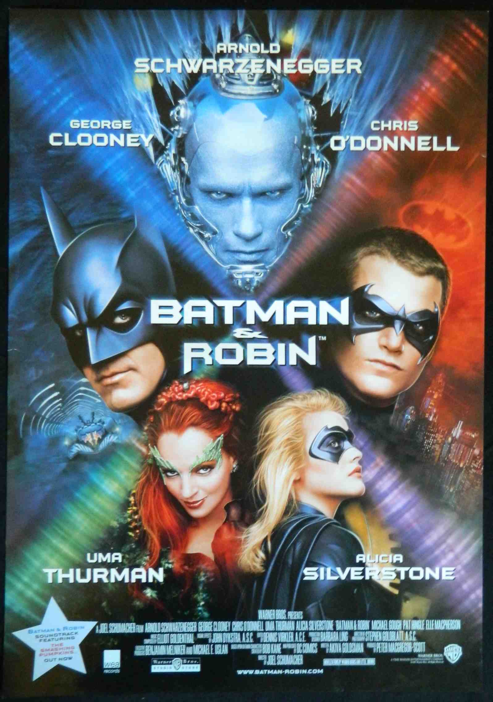 BATMAN AND ROBIN (1997) — Original Australian one sheet movie poster.