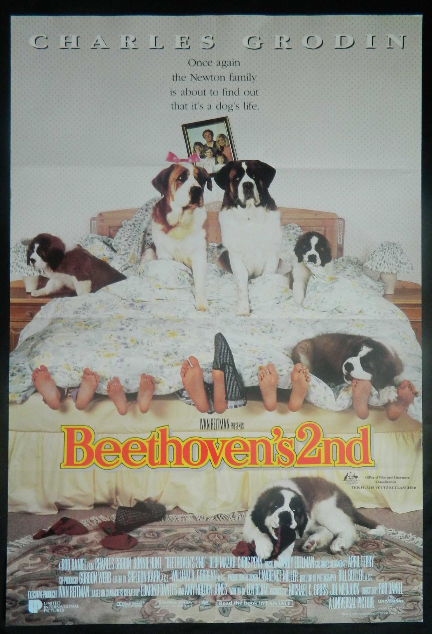 BEETHOVENS 2ND (1993)— Original Australian one sheet movie poster.