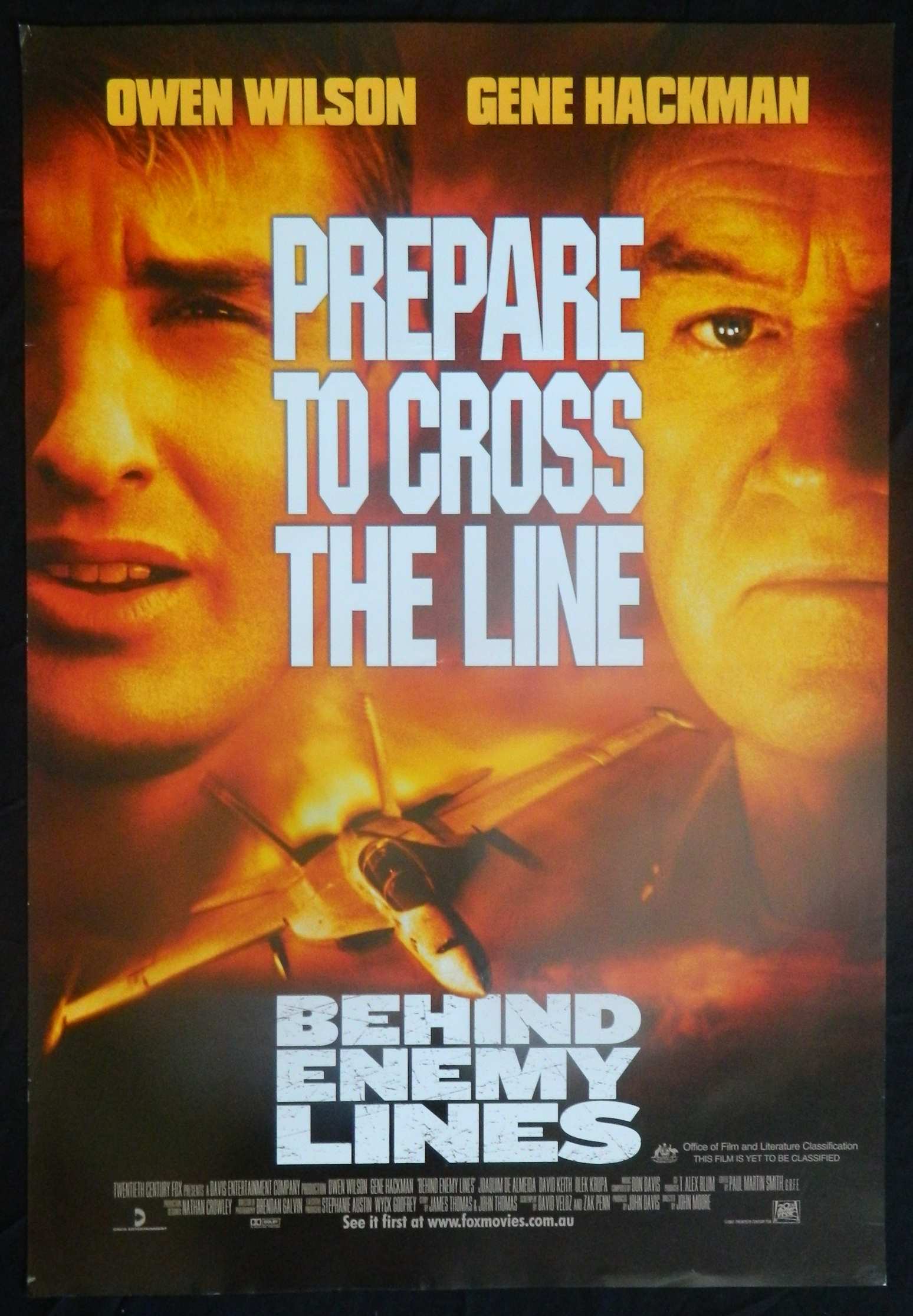BEHIND ENEMY LINES  (2001)— Original Australian one sheet movie poster.