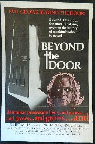 BEYOND THE DOOR (1974)— Original Australian one sheet movie poster.