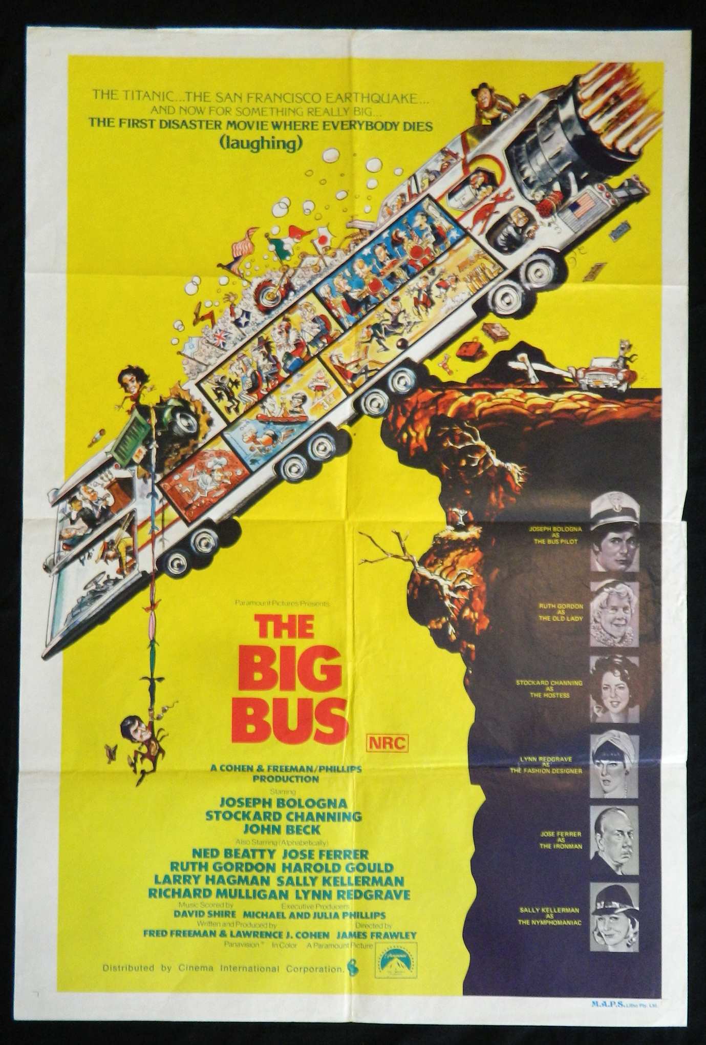 THE BIG BUS (1976)— Original Australian one sheet movie poster.