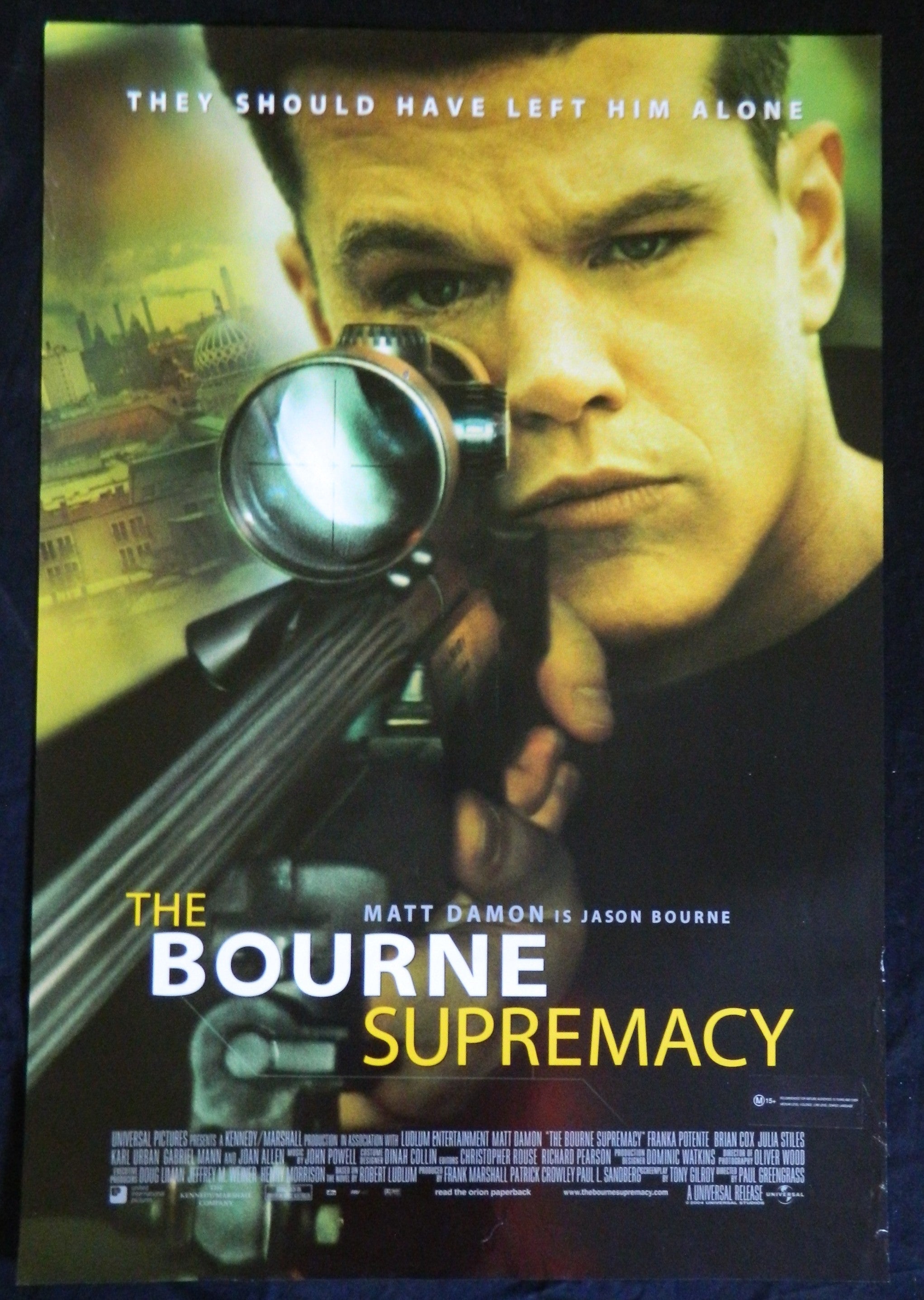 BOURNE SUPREMACY (2004)— Original Australian one sheet movie poster.