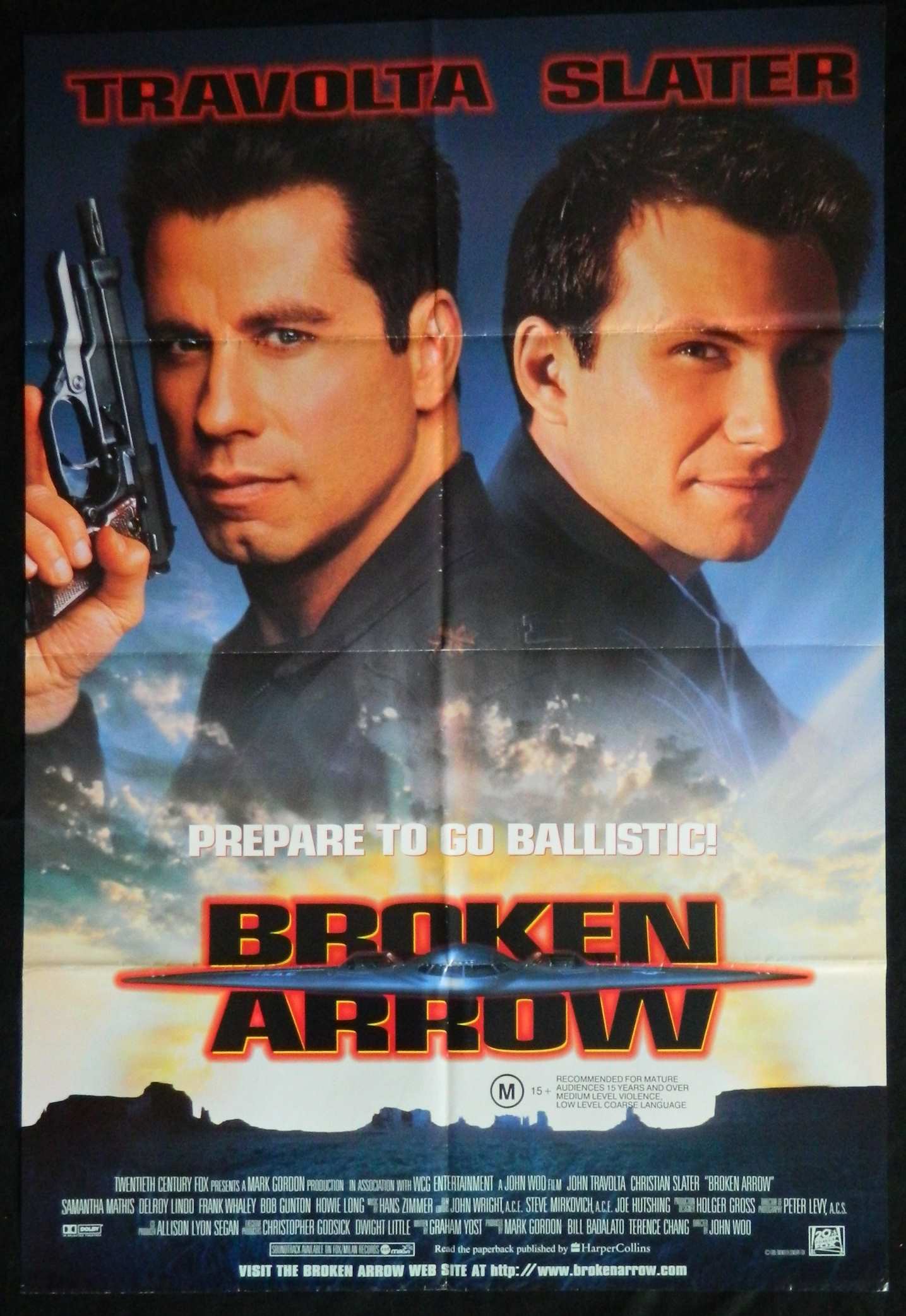 BROKEN ARROW (1996)— Original Australian one sheet movie poster.
