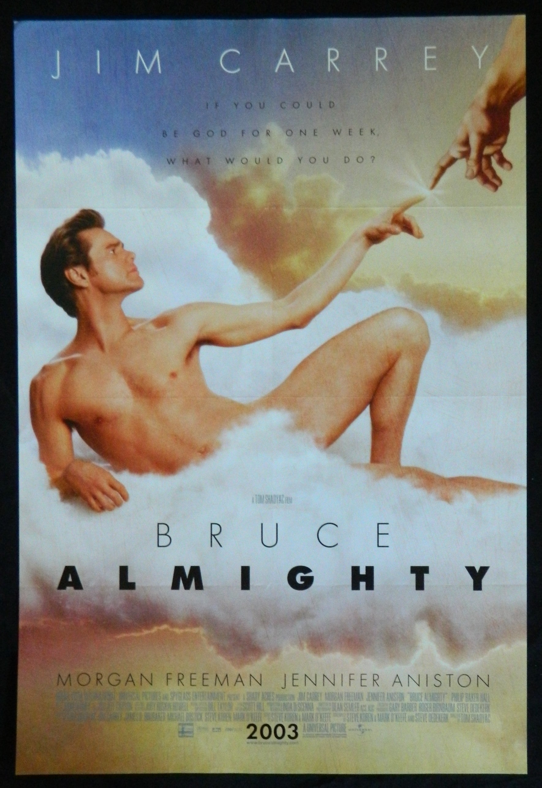 BRUCE ALMIGHTY (2003)— Original Australian one sheet movie poster.