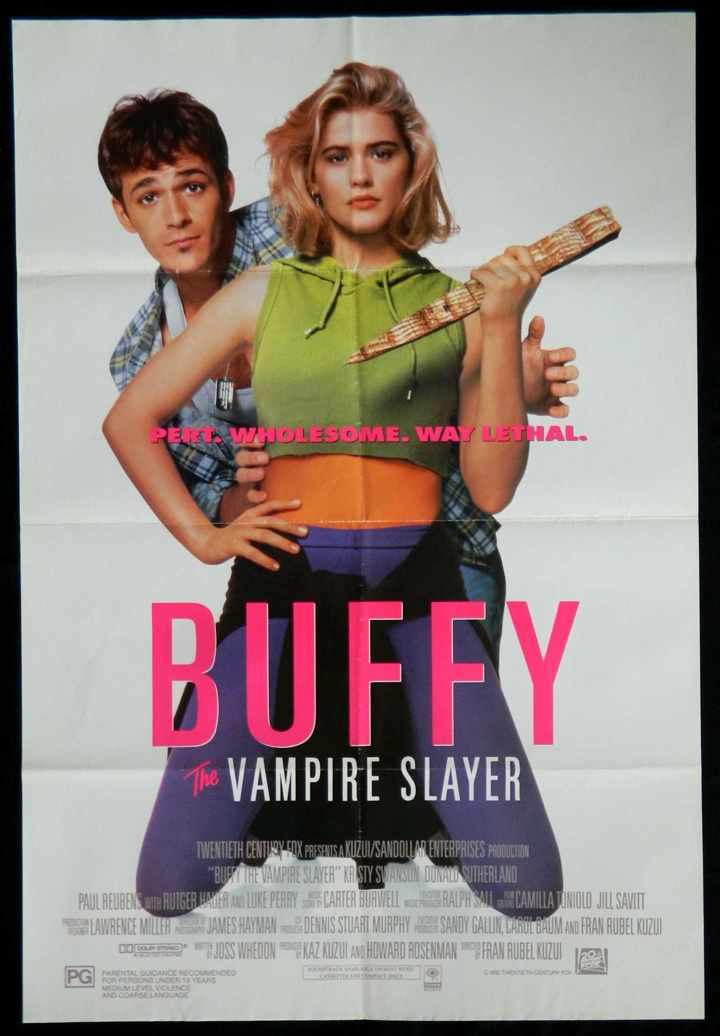 BUFFY THE VAMPIRE SLAYER (1992)— Original Australian one sheet movie poster