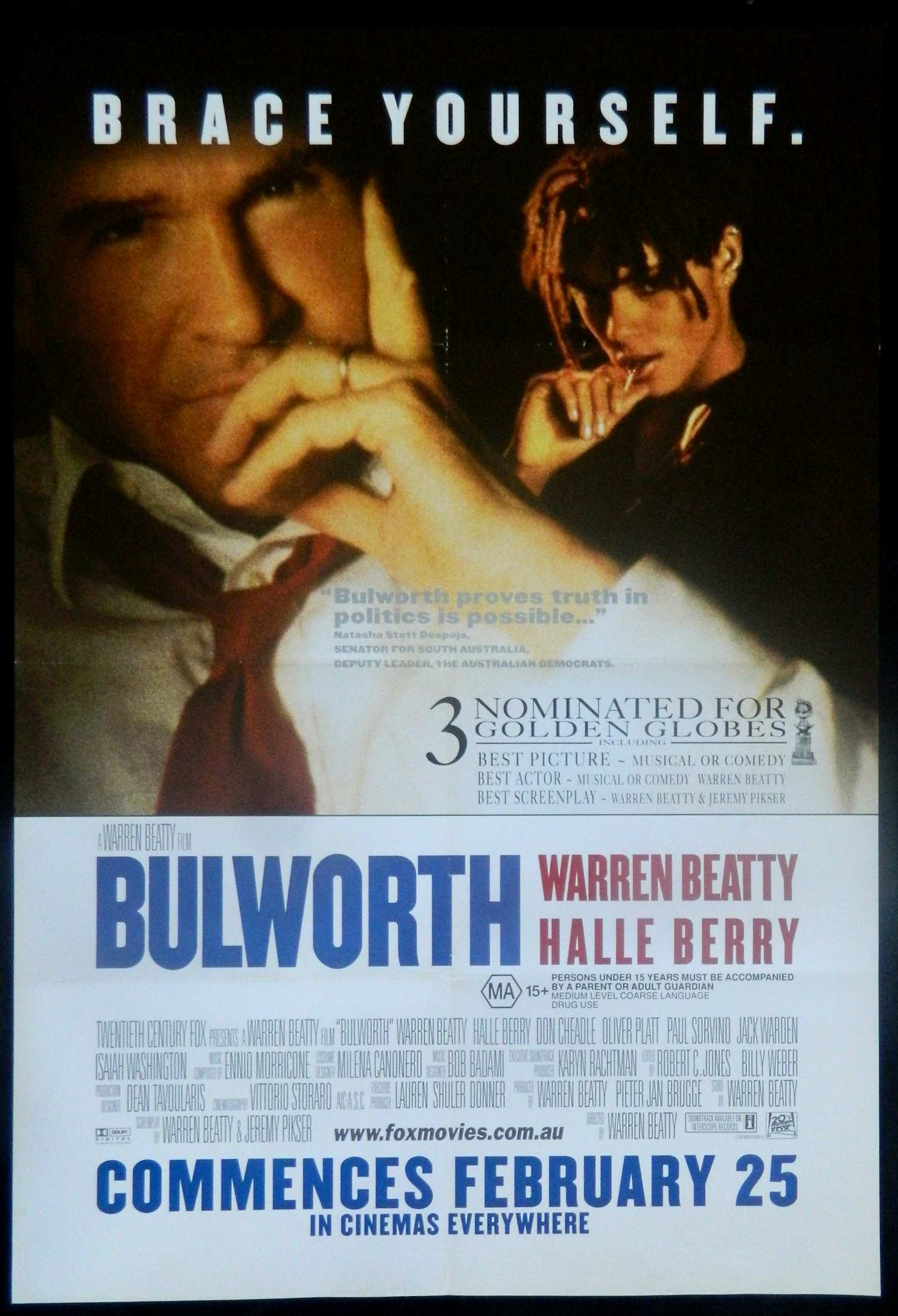 BULLWORTH (1998)— Original Australian one sheet movie poster.