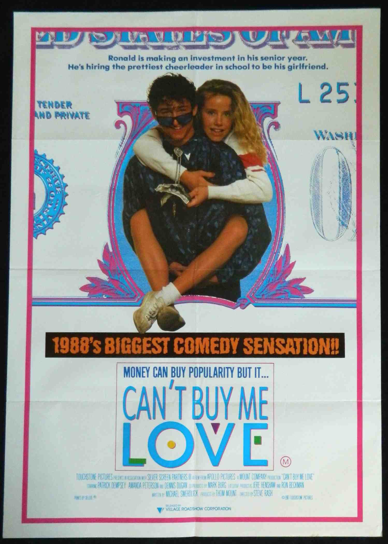 CAN'T BUY ME LOVE (1987)— Original Australian one sheet movie poster.