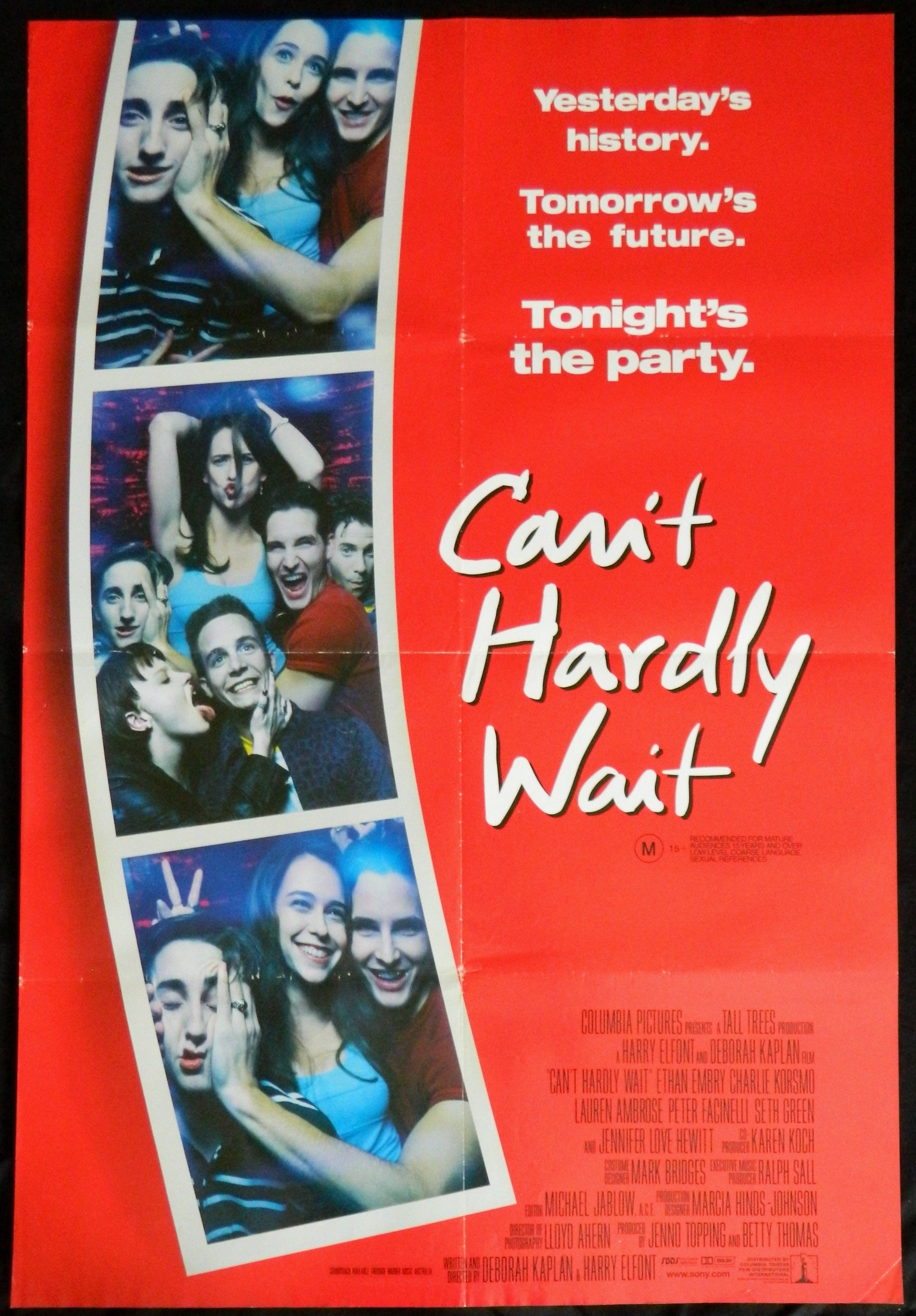 CAN'T HARDLY WAIT (1998)— Original Australian one sheet movie poster.