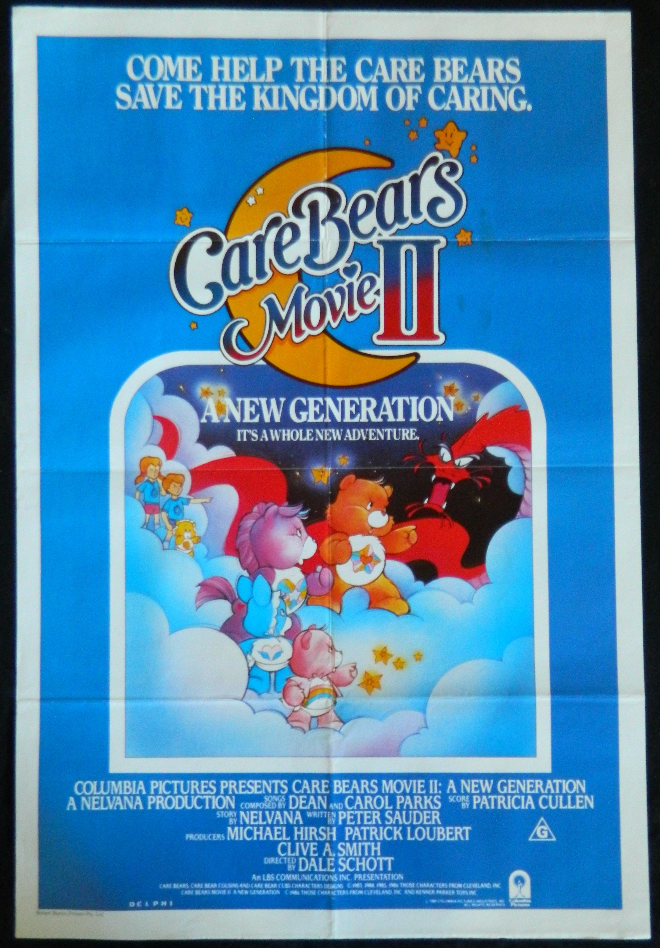 CARE BEARS MOVIE 2 (1986)— Original Australian one sheet movie poster.