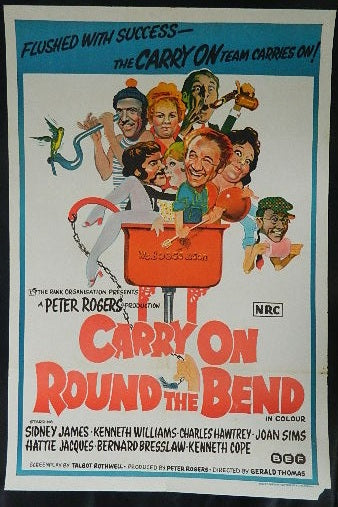 CARRY ON ROUND THE BEND (1971)— Original Australian one sheet movie poster