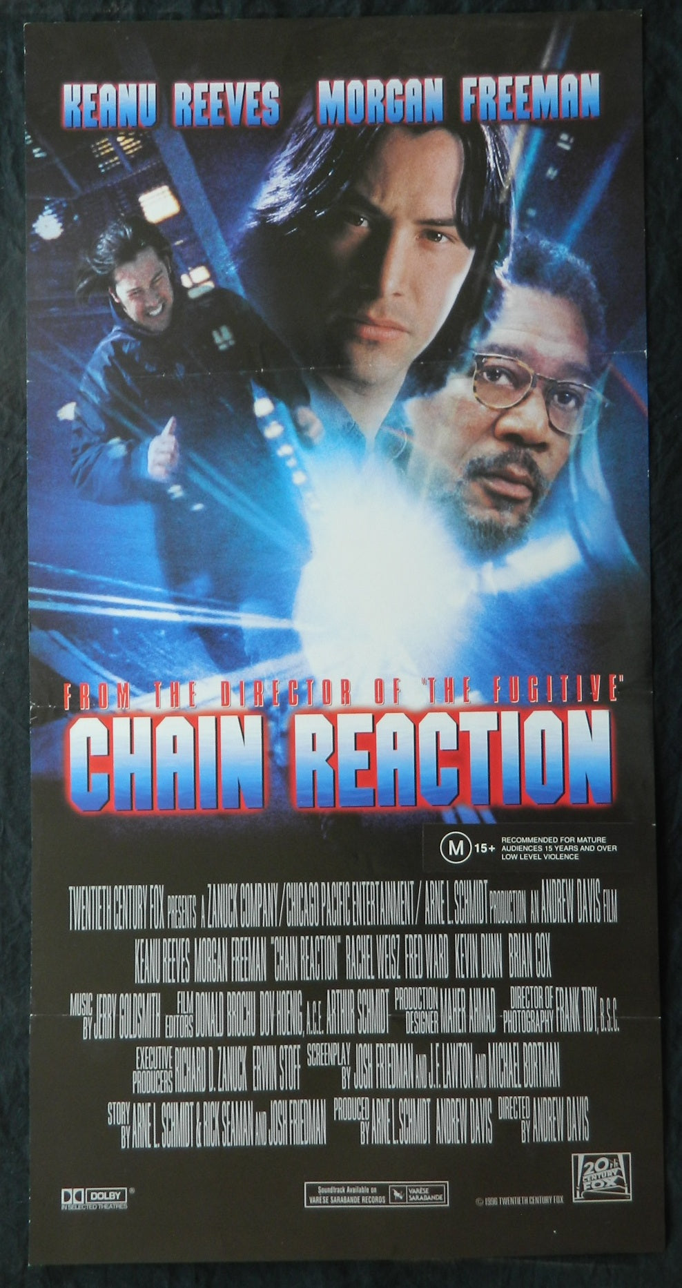 CHAIN REACTION (1996) — Original Australian daybill movie poster