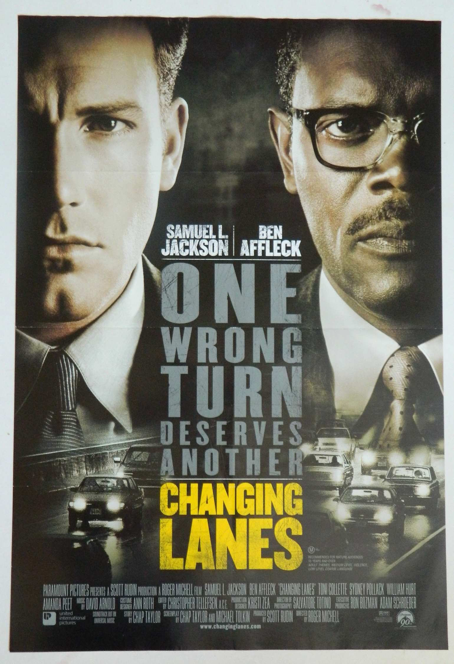 CHANGING LANES (2002)— Original Australian one sheet movie poster