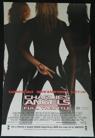 CHARLIES ANGELS FULL THROTTLE (2003)— Original Australian one sheet movie poster.