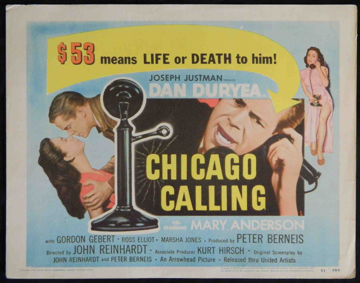 CHICAGO CALLING  (1951) — Original Australian Lobby Card