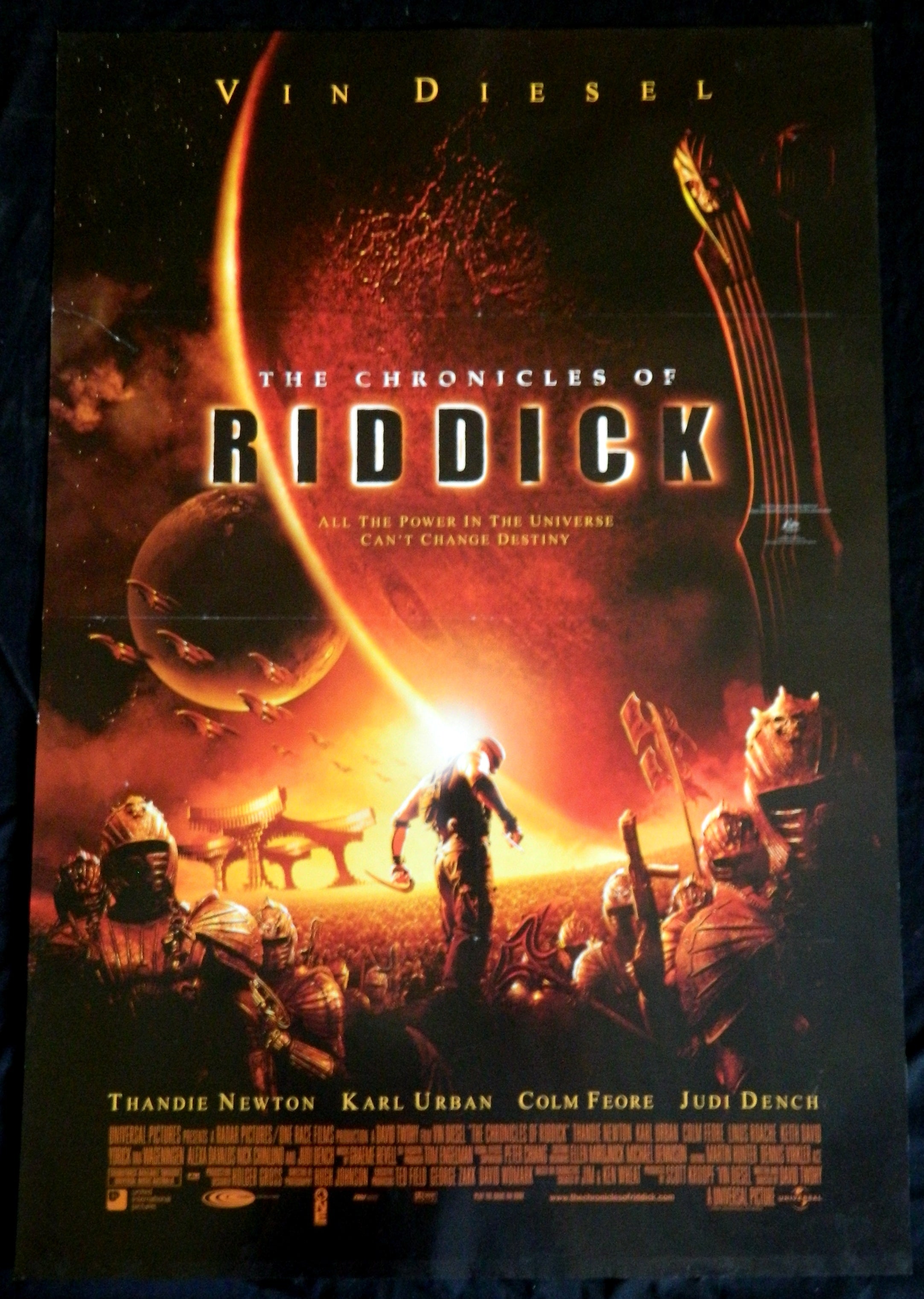 CHRONICALS OF RIDDICK (2004)— Original Australian one sheet movie poster