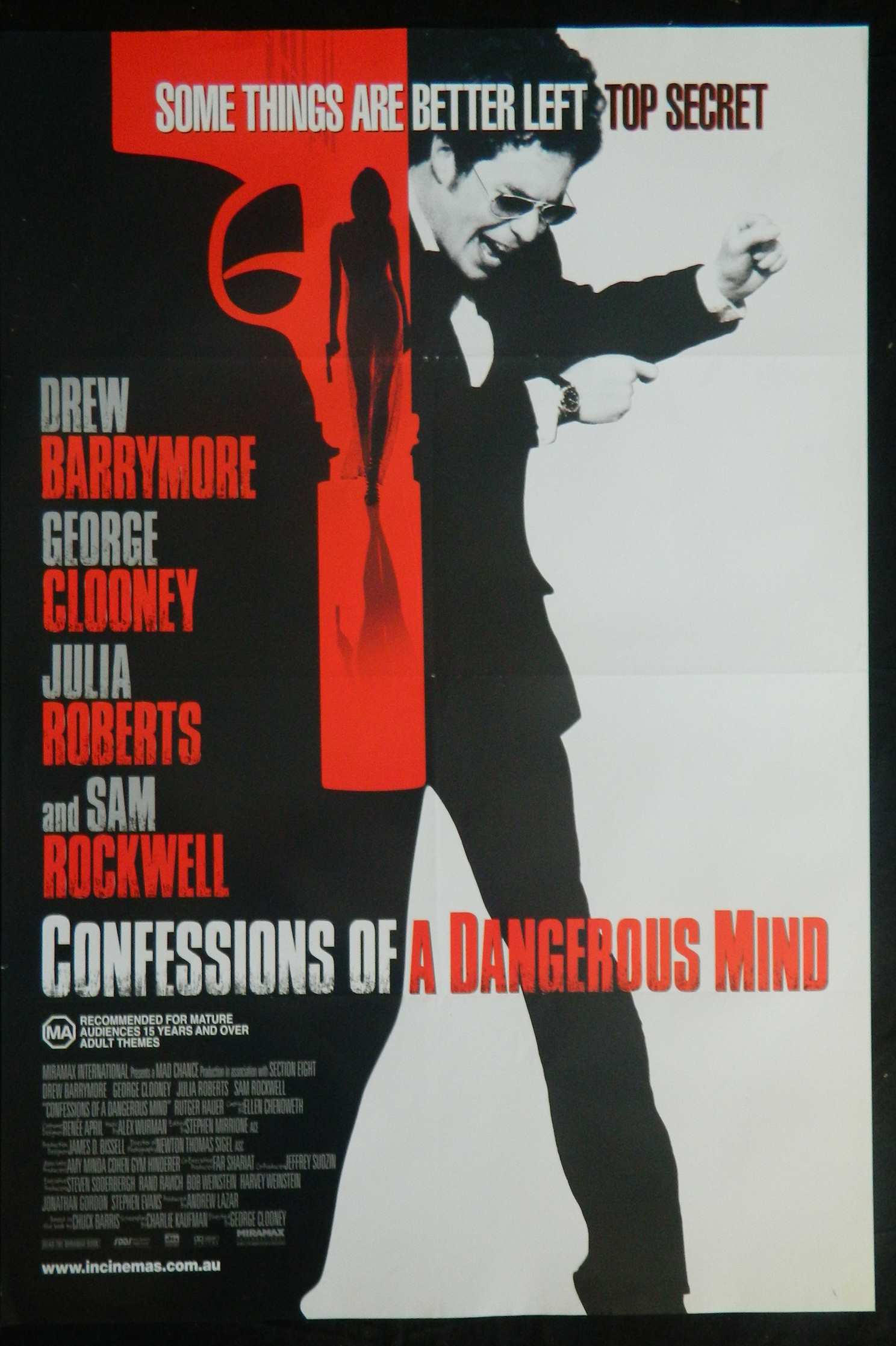 CONFESSIONS OF A DANGEROUS MIND (2002)— Original Australian one sheet movie poster. (Copy)