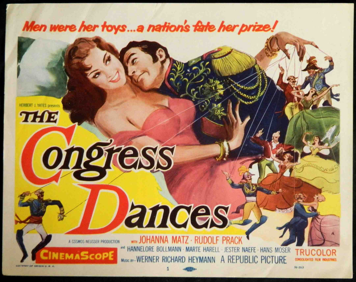 THE CONGRESS DANCES (1956) — Original Australian Lobby Card