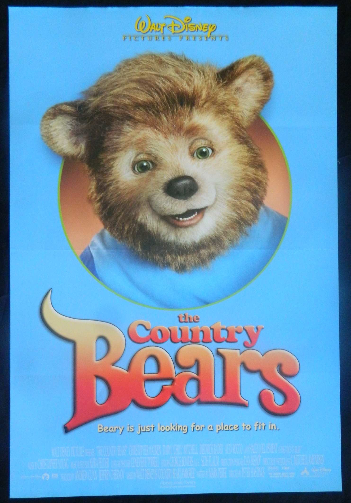 COUNTRY BEARS (2002)— Original Australian one sheet movie poster