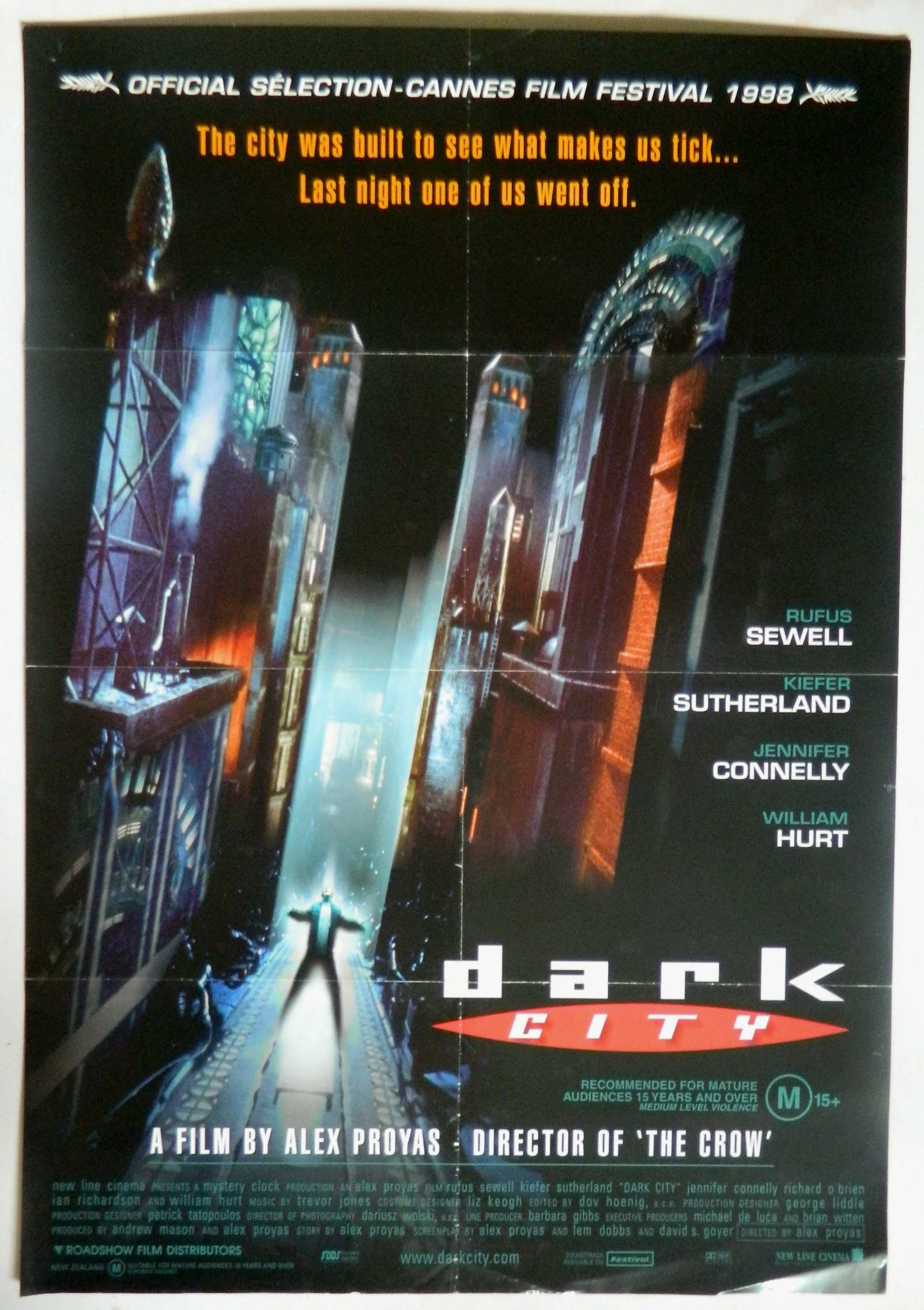 DARK CITY  (1998)— Original Australian one sheet movie poster