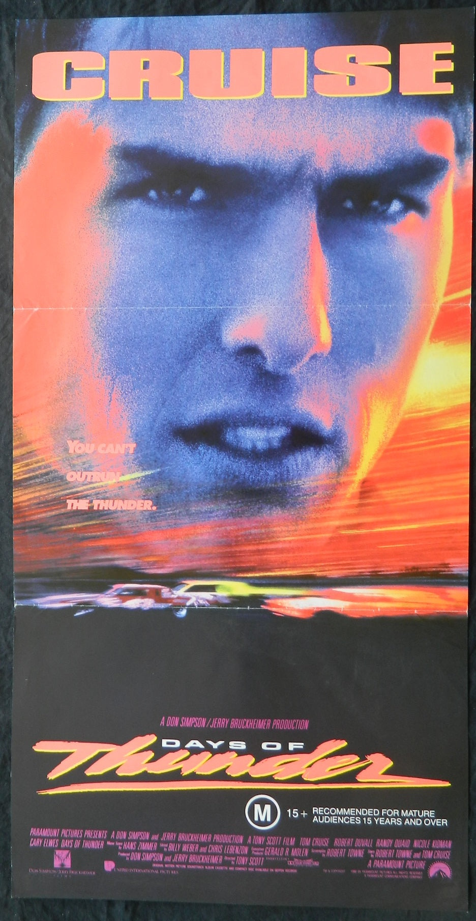 DAYS OF THUNDER (1990)— Original Australian daybill movie poster.