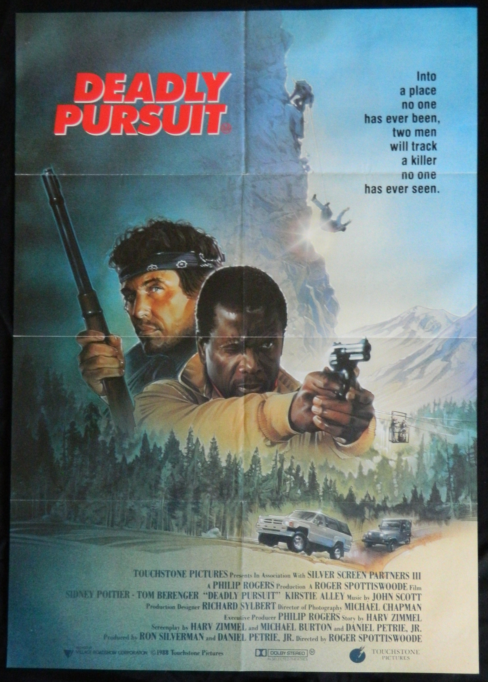 DEADLY PURSUIT (1988)— Original Australian one sheet movie poster