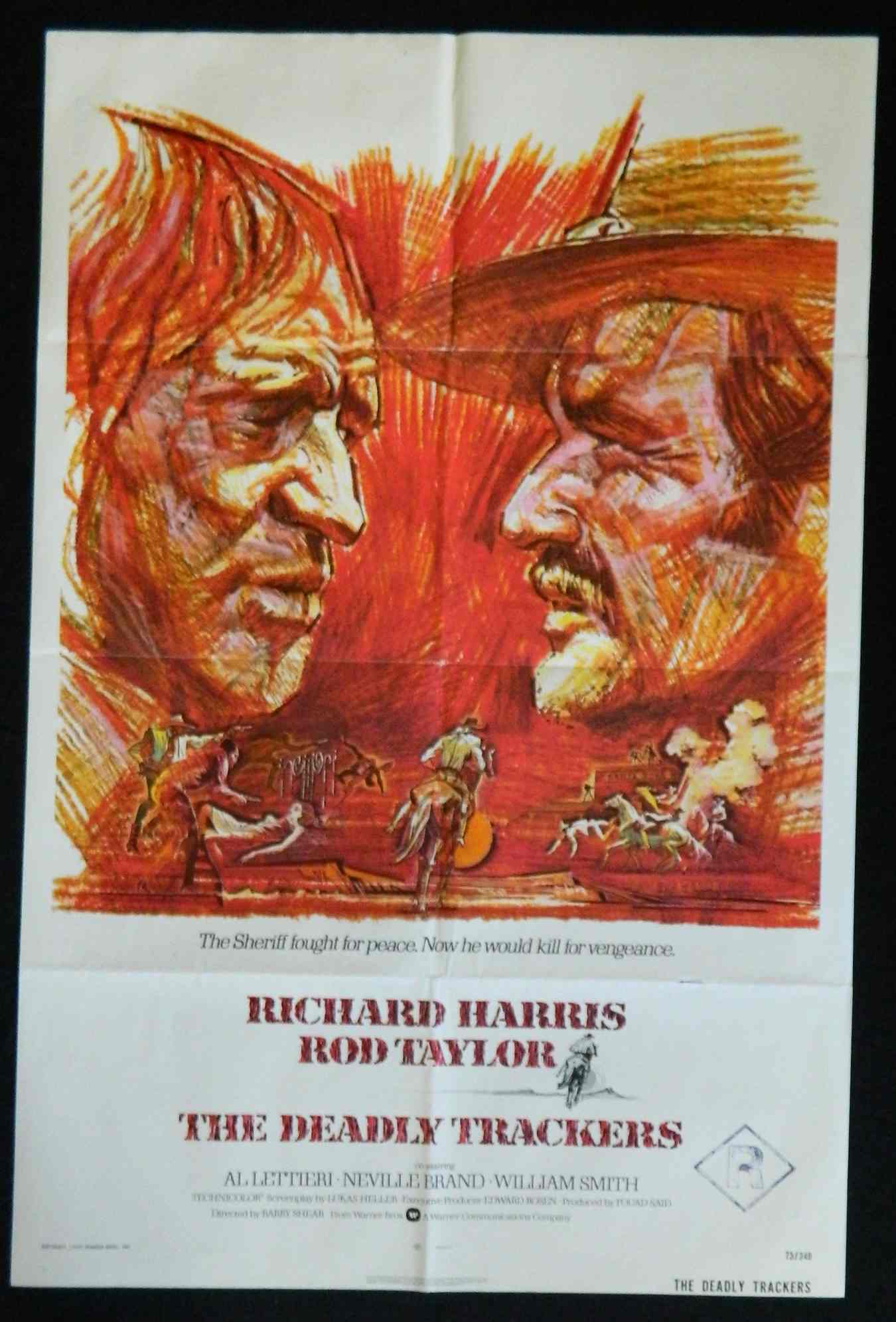 DEADLY TRACKERS (1973)— Original Australian one sheet movie poster