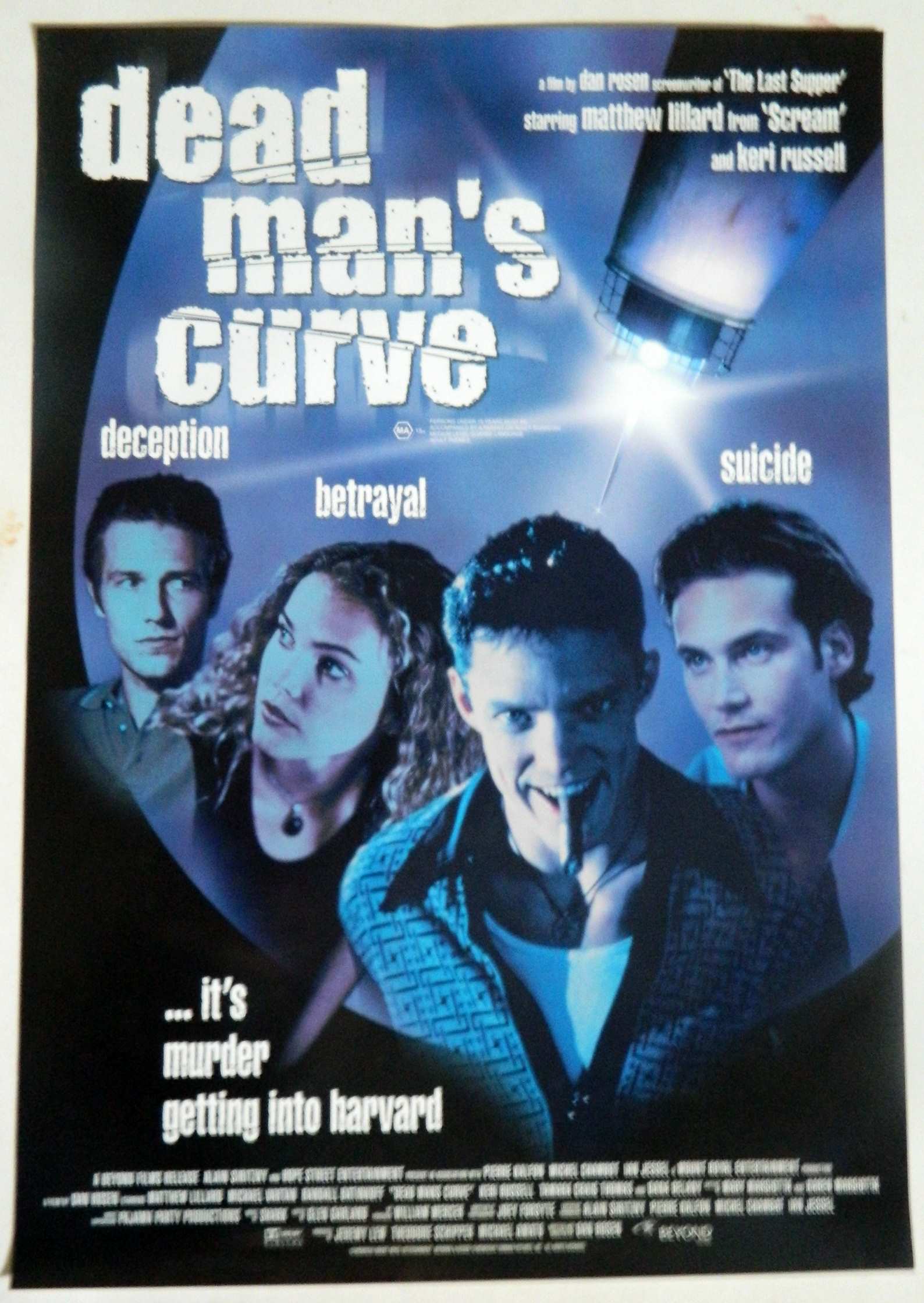 DEAD MANS CURVE  (1998)— Original Australian one sheet movie poster
