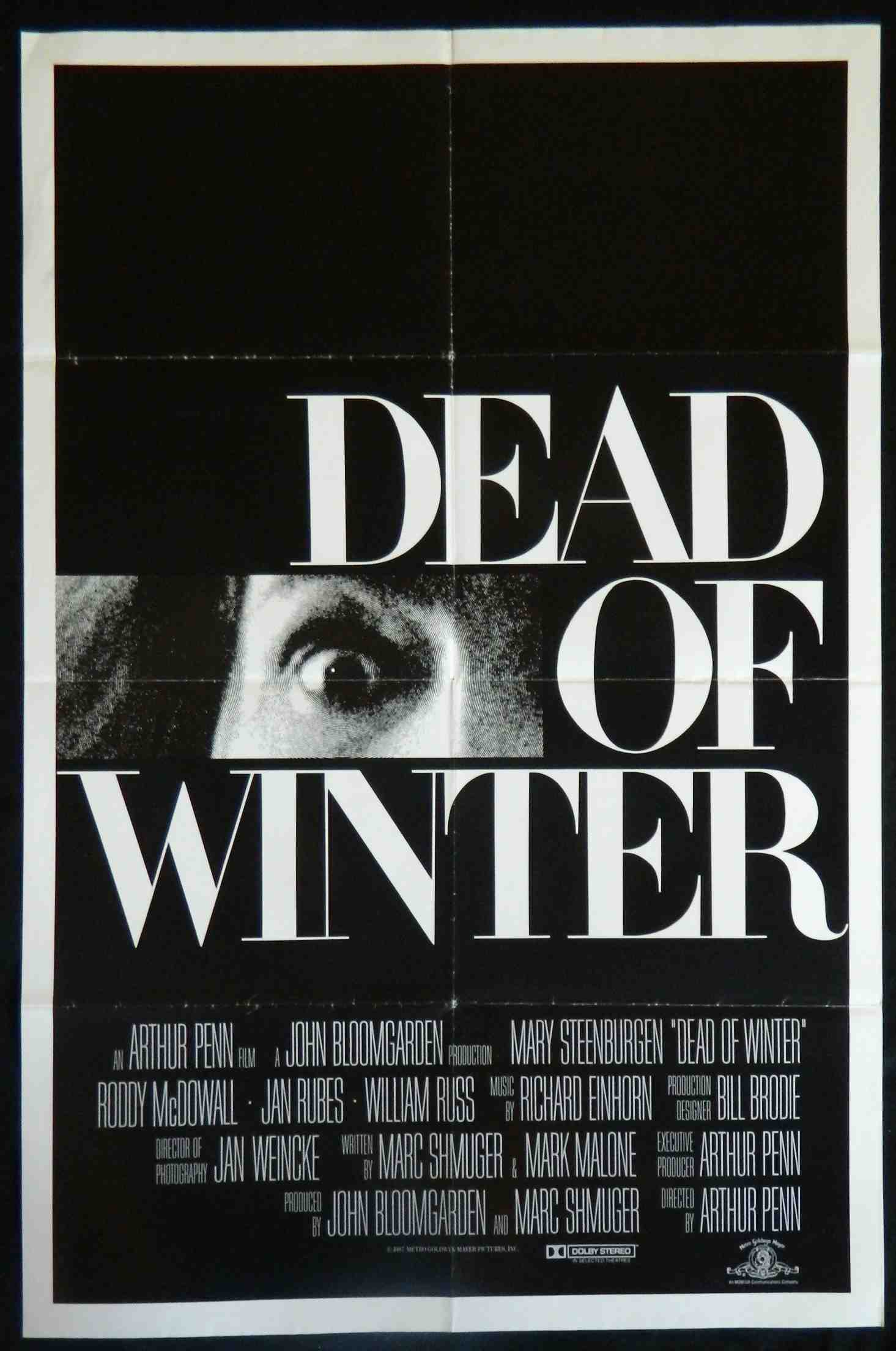 DEAD OF WINTER (1987)— Original Australian one sheet movie poster