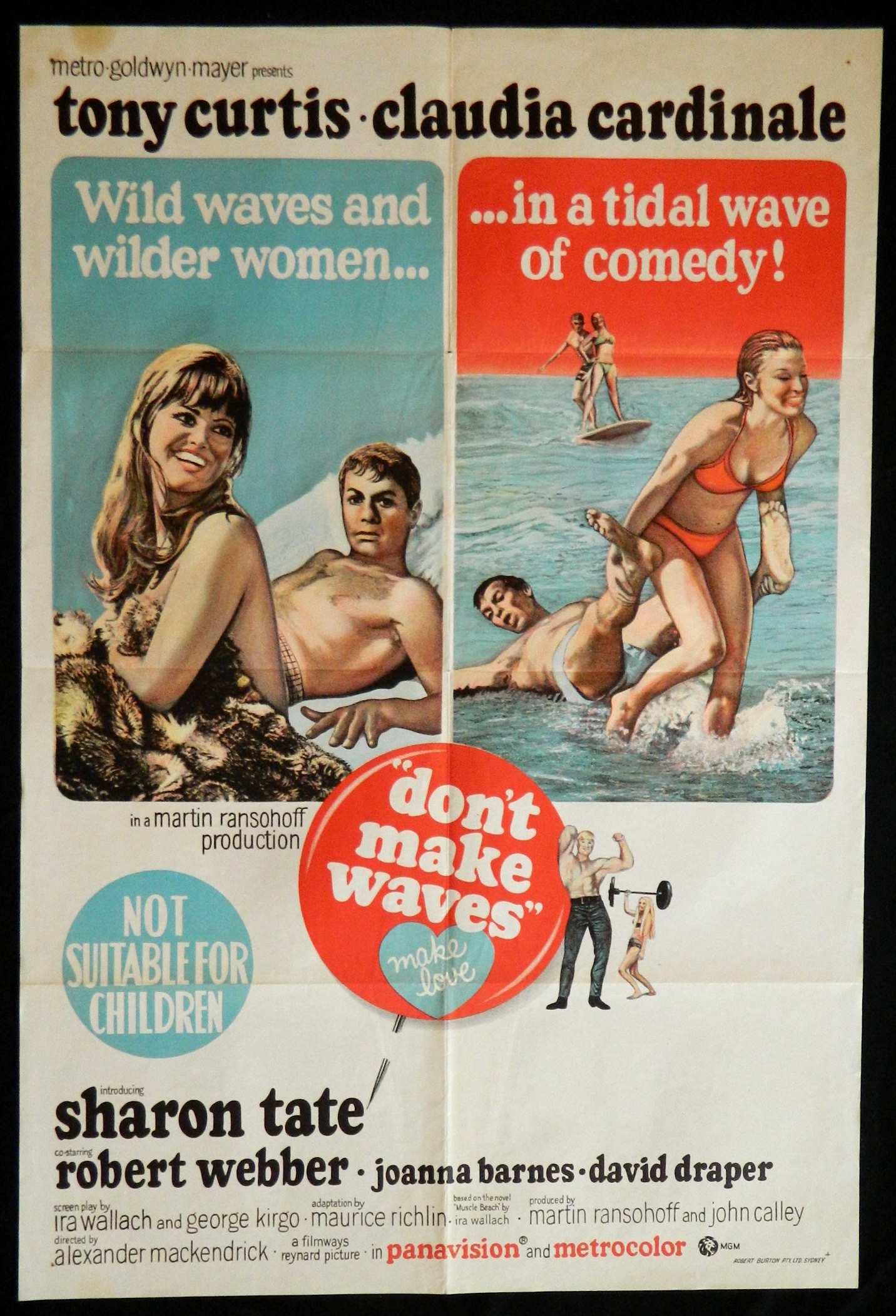 DON'T MAKE WAVES (1967)— Original Australian one sheet movie poster