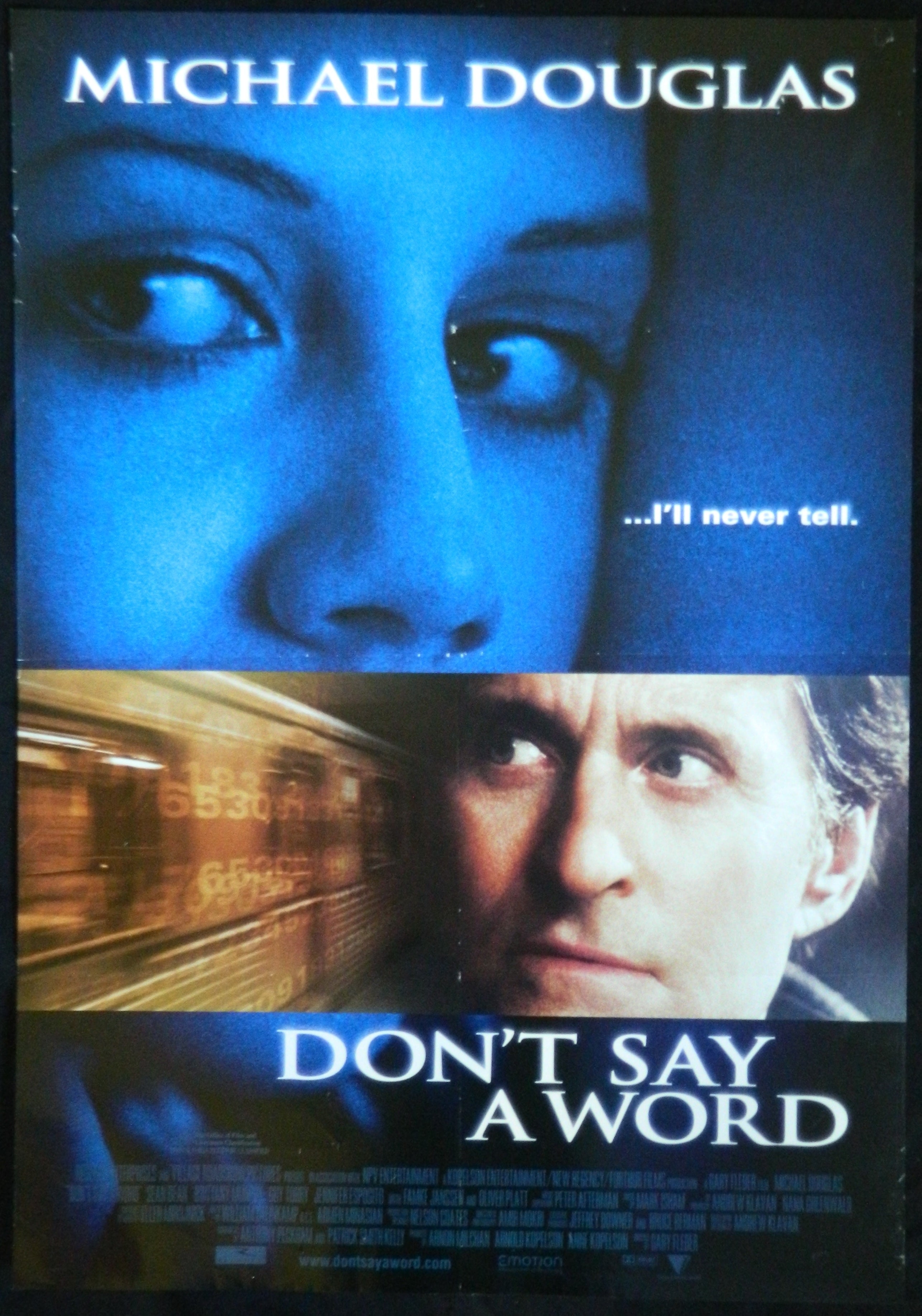 DON'T SAY A WORD (2001)— Original Australian one sheet movie poster
