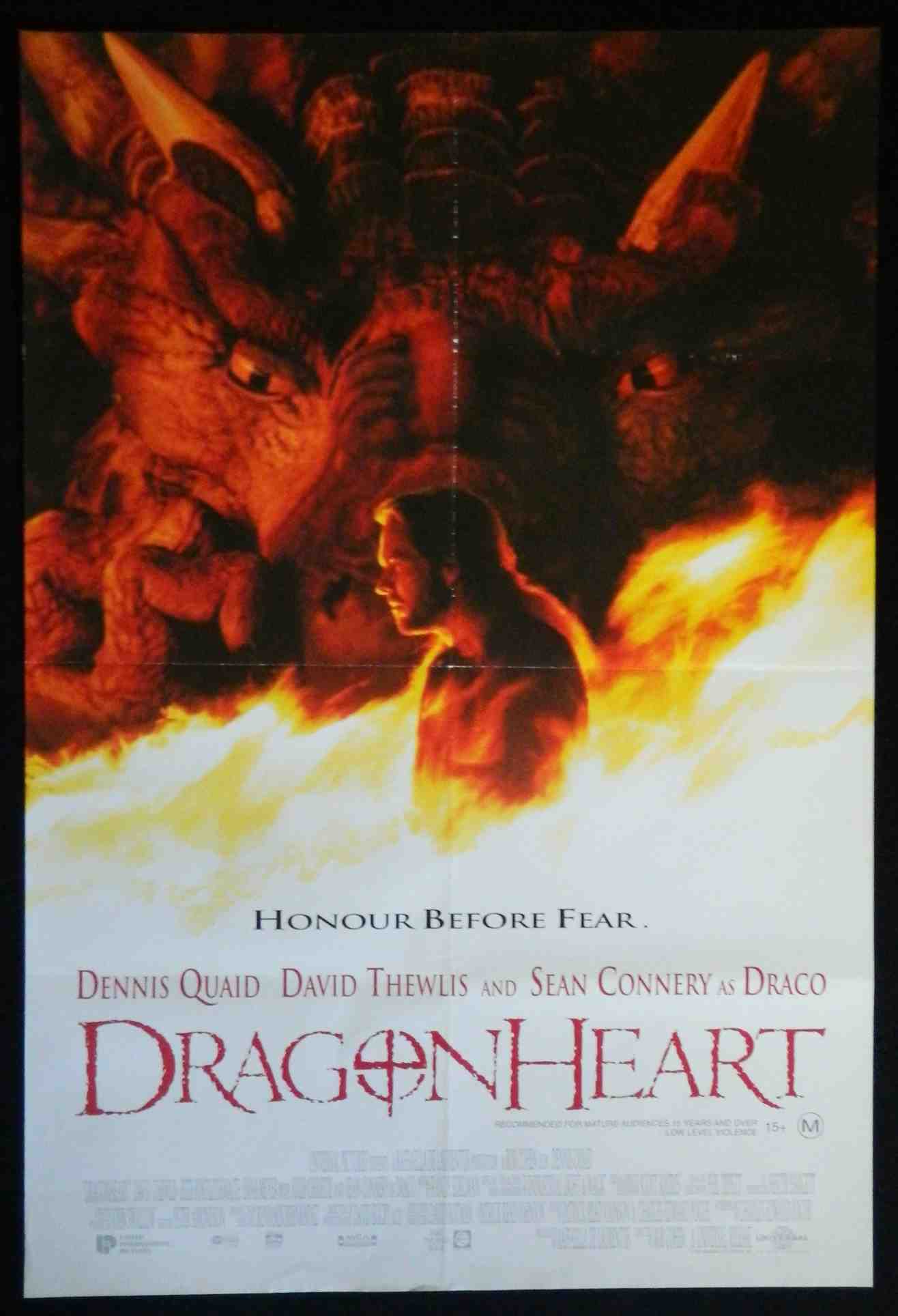DRAGONHEART (1996)— Original Australian one sheet movie poster