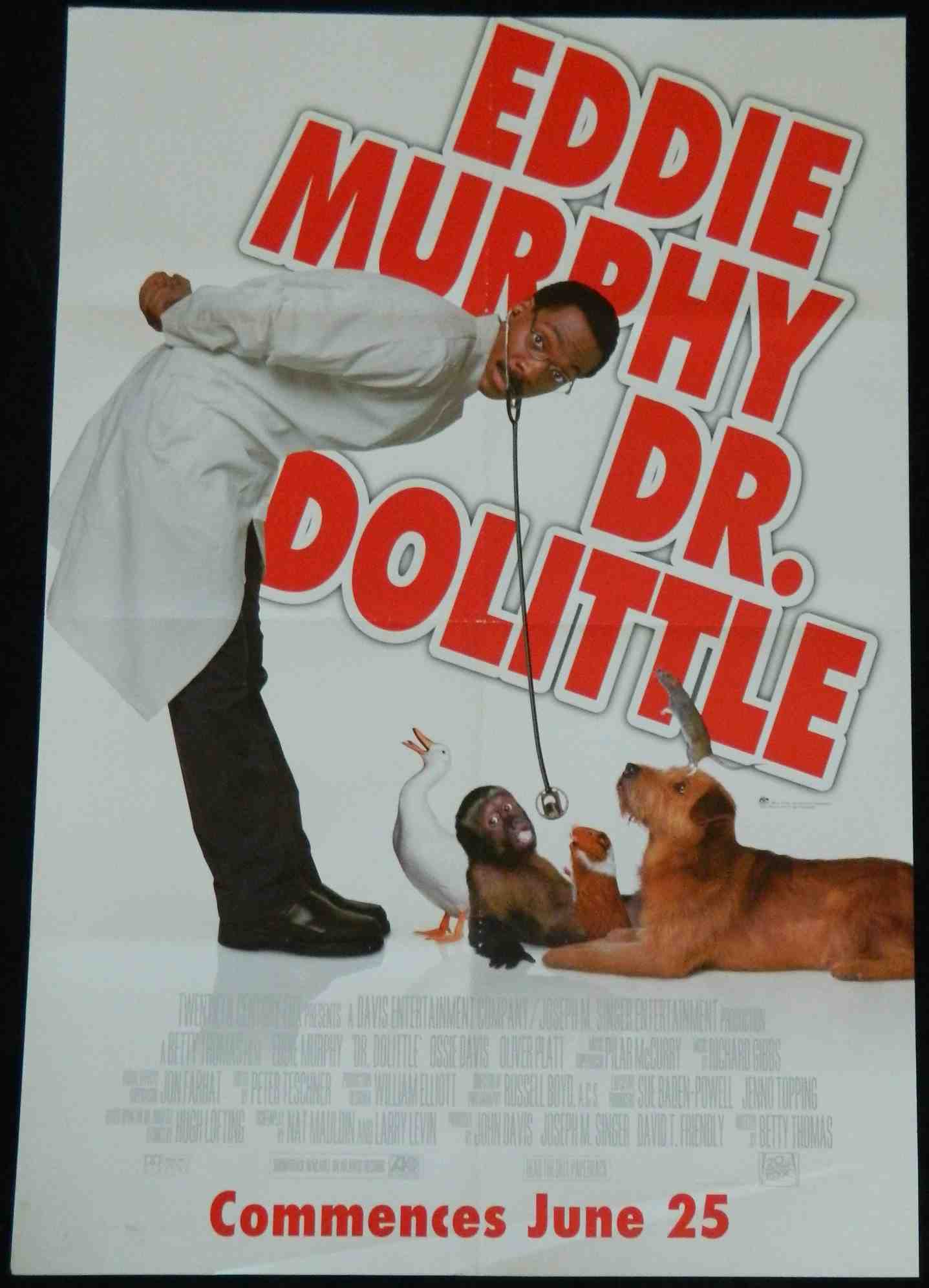 DR DOLITTLE (1998)— Original Australian one sheet movie poster