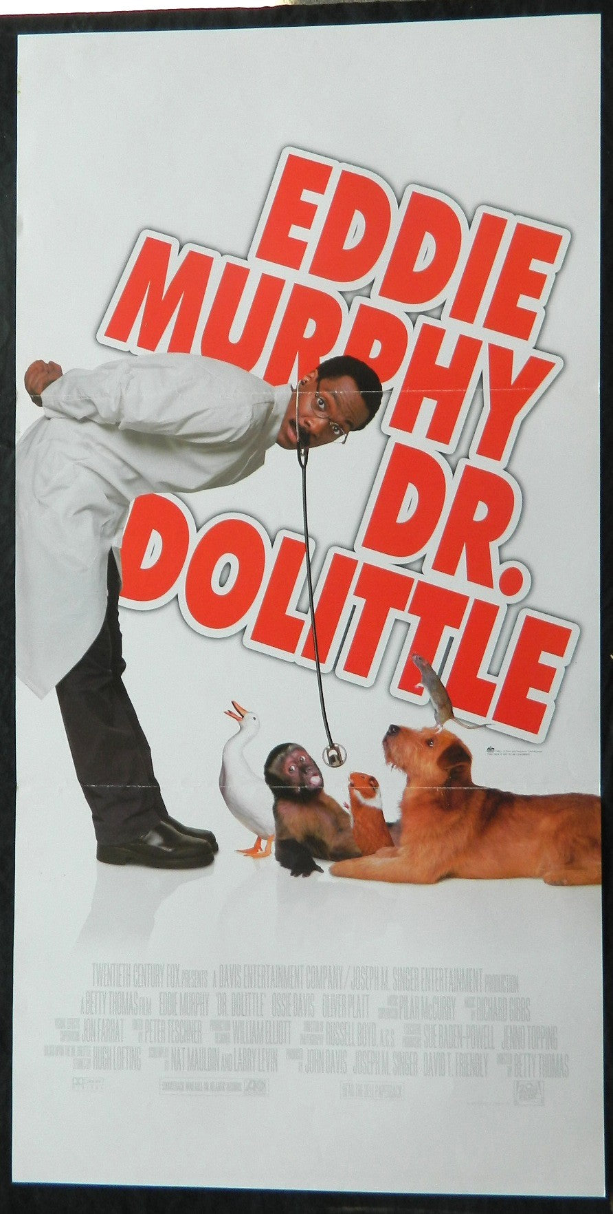 DR DOOLITTLE  (1998) — Original Australian daybill movie poster